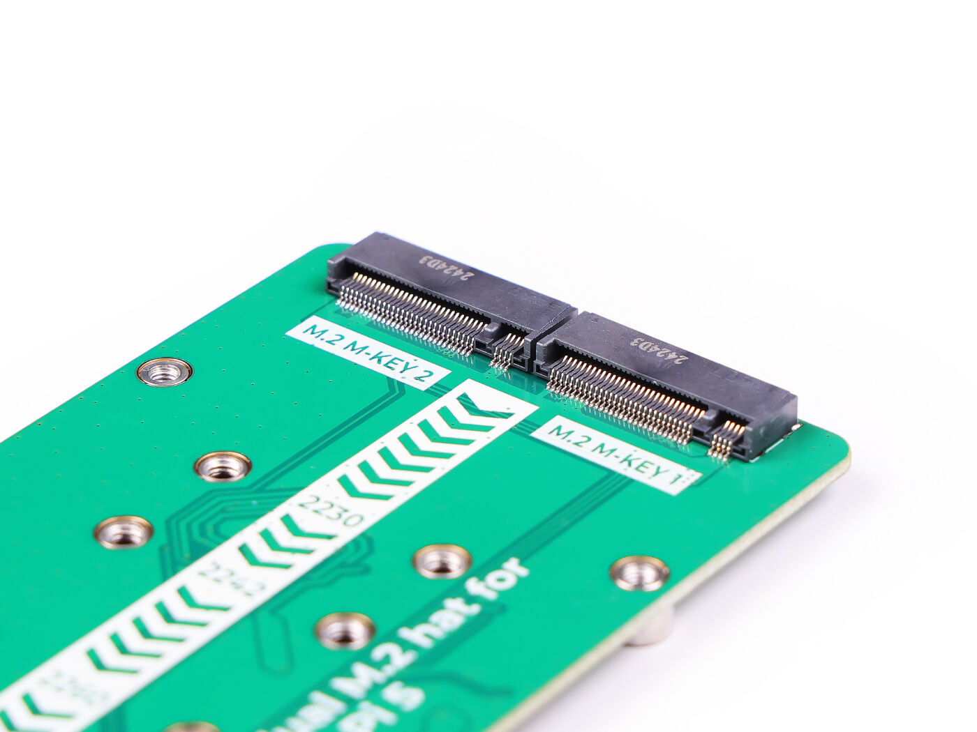 PCIe2.0 to dual M.2 hat for Raspberry Pi 5, Support NVMe SSD, Support Hailo8/8L (แท้จาก SeeedStudio)