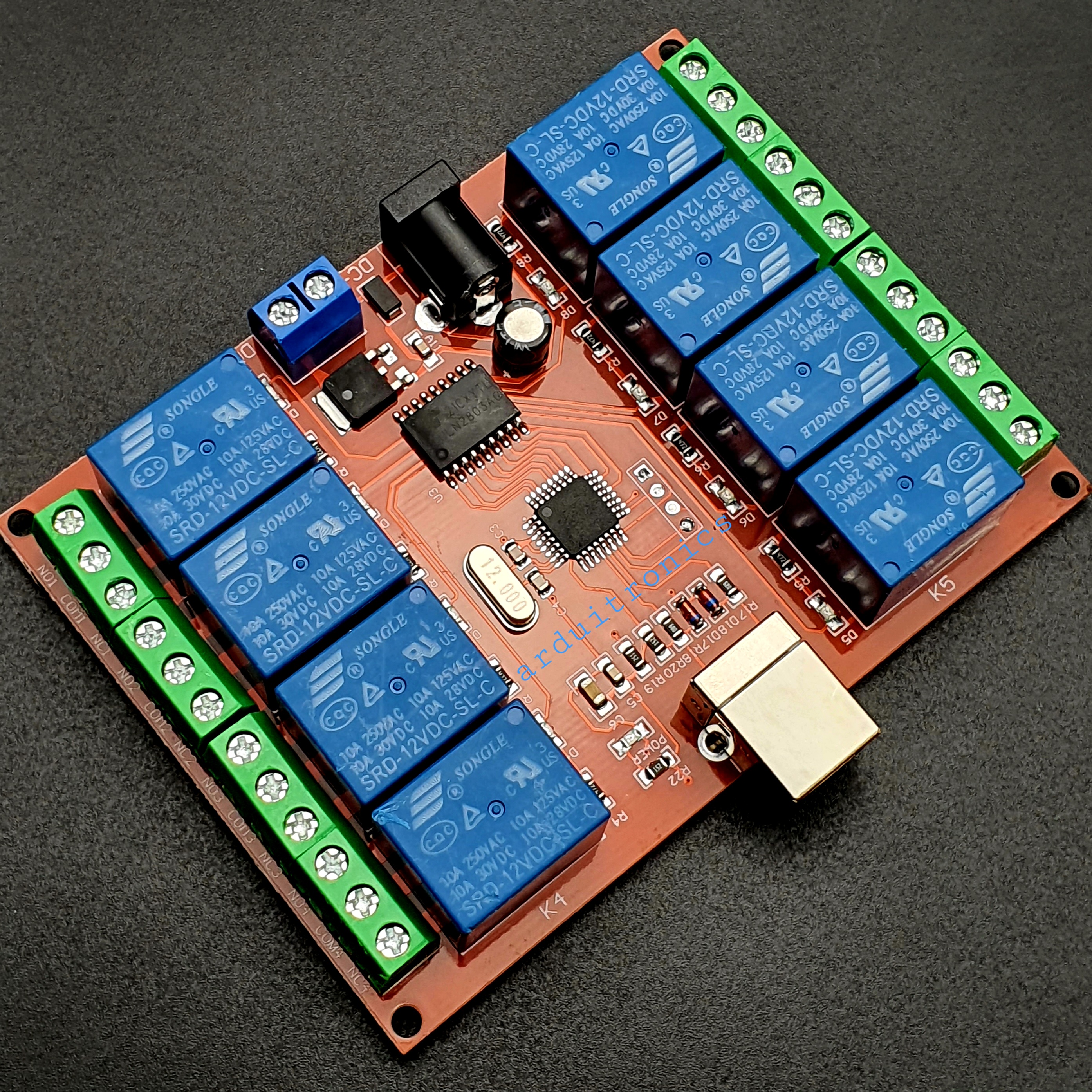 8 Channel 12V USB Relay Board Module Controller (USB Controlled Module)