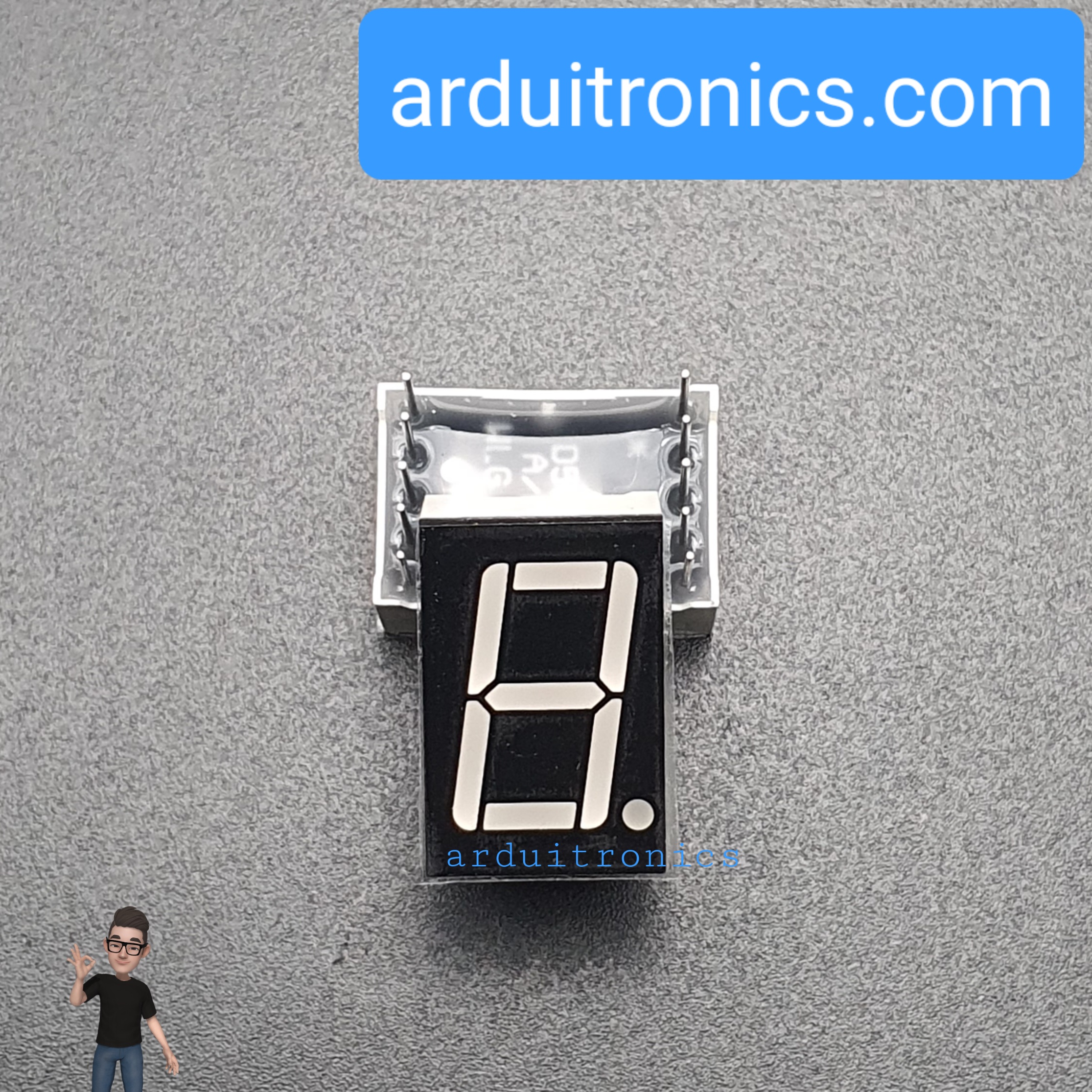 0.56 inch Seven Segment 1 Digit Red (Common Anode) 12.7 x 19.1 x 8.1mm - 5161BS/5161BH