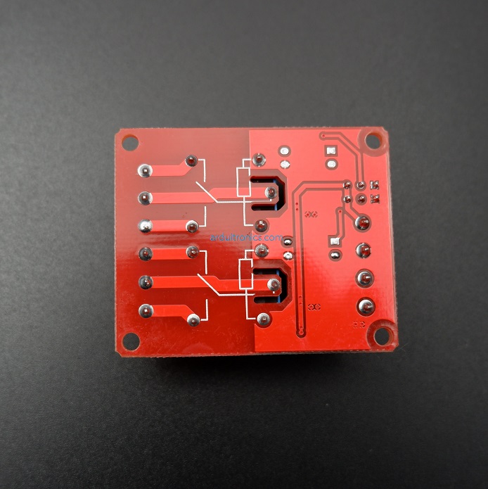 5V 2 Channel Relay High/Low Level Trigger Relay Module (Red PCB)
