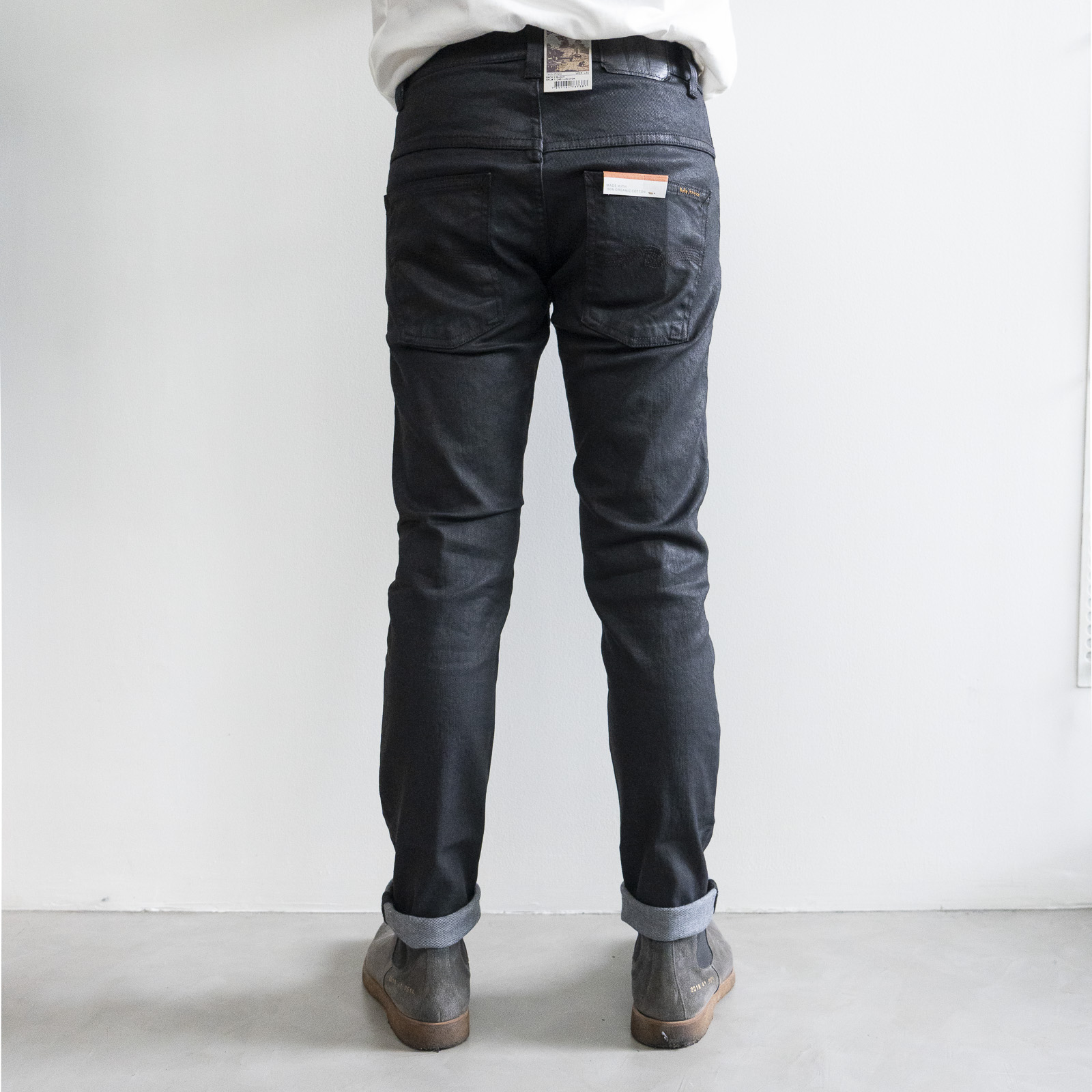 *Thin Finn Back 2 Black (แถมฟรี 🛍ถุงผ้ามูลค่า 300 บาท) ยีนส์ดำ 12oz