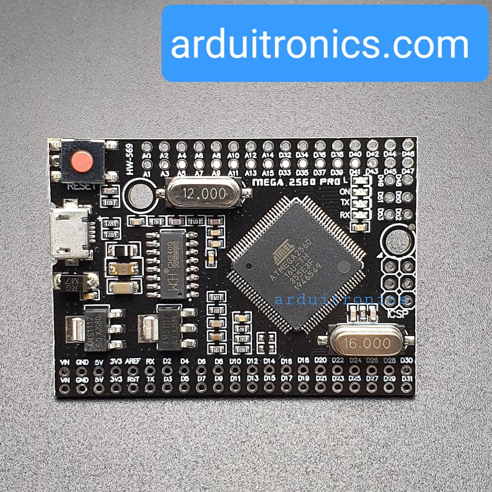 Arduino Mega2560 Pro ATmega2560 CH340G บอร์ด Arduino Mega2560 Pro ( USB Micro )