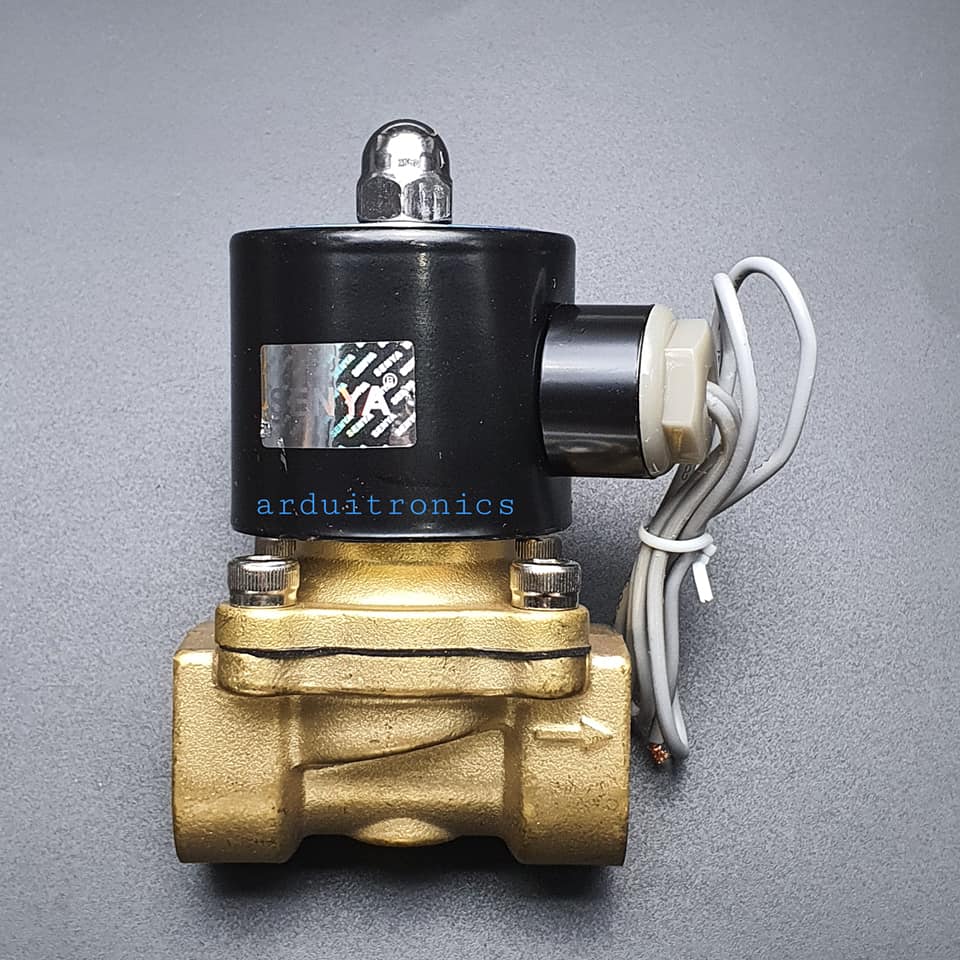 โซลินอยวาล์ว ทองเหลือง (Solenoid Valve Normally Closed) 6 หุน (3/4") 24V - ยี่ห้อ Senya 2W-200-20