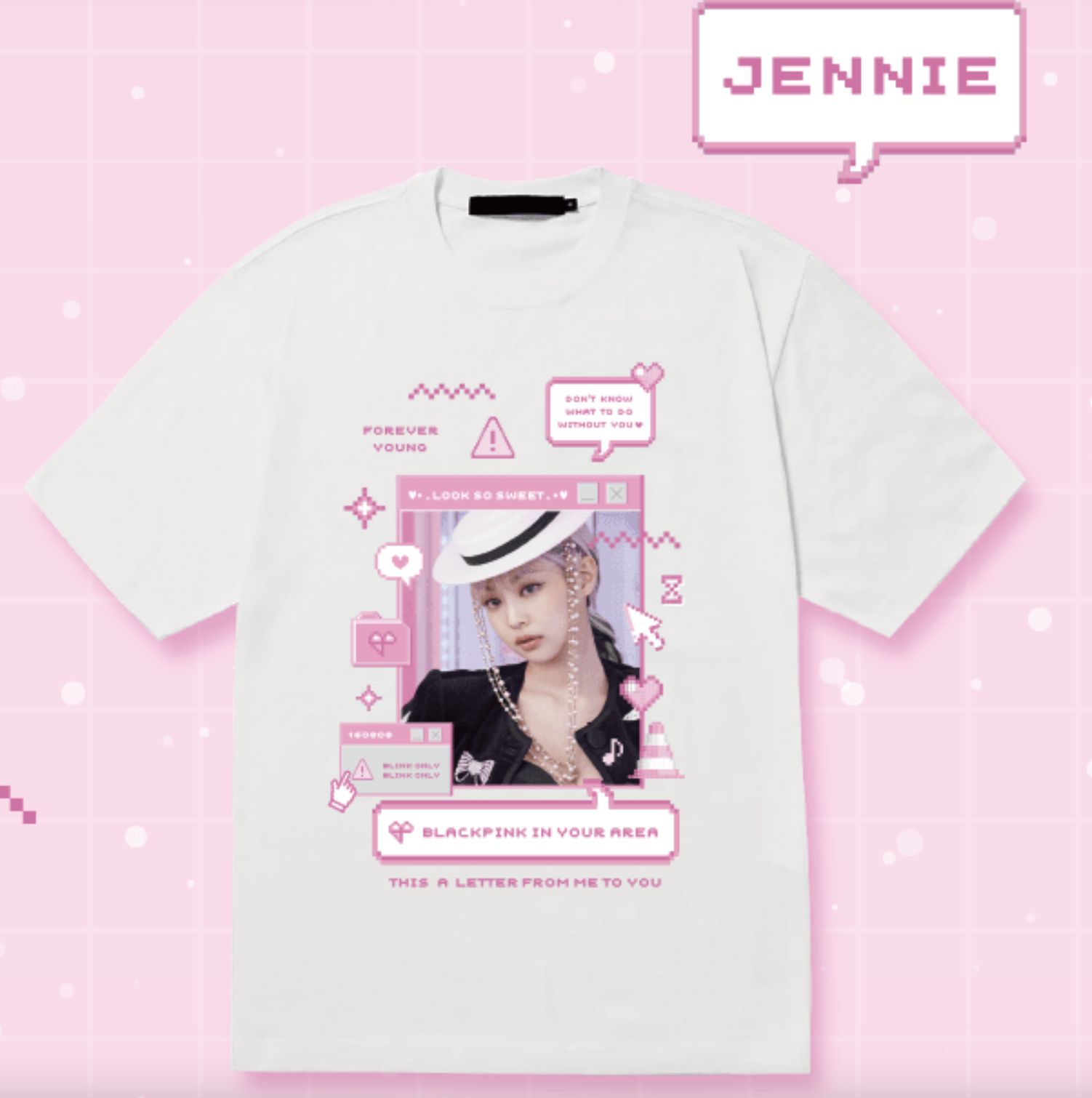 BLACKPINK - BLACKPINK T-SHIRTS_WHITE ระบุชื่อที่ต้องการ