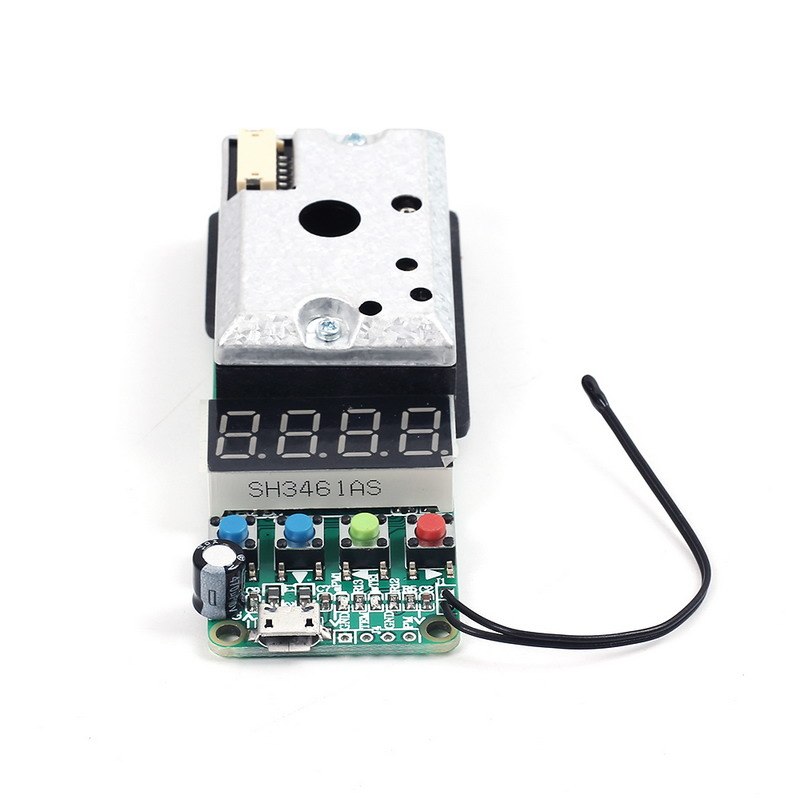 Sharp Dust Sensor (GP2Y1051AU0F) with Temperature and PM2.5 Monitoring Board + Free Cable