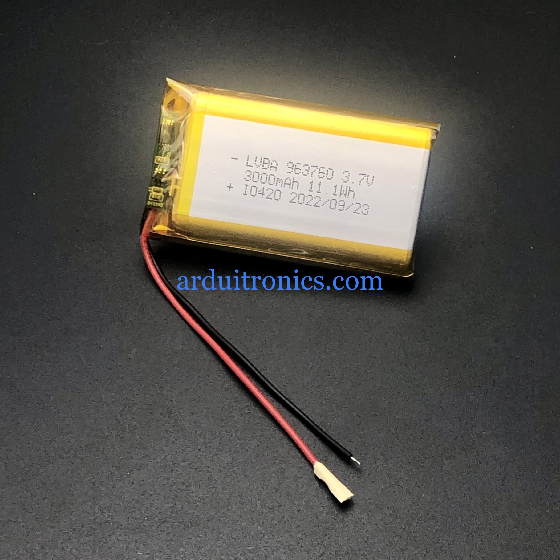3.7V 3000mAh Lithium Battery Rechargeable Polymer (LiPo) ถ่านชาร์จ Li-ion 3.7V ความจุ 3000mAh 963760