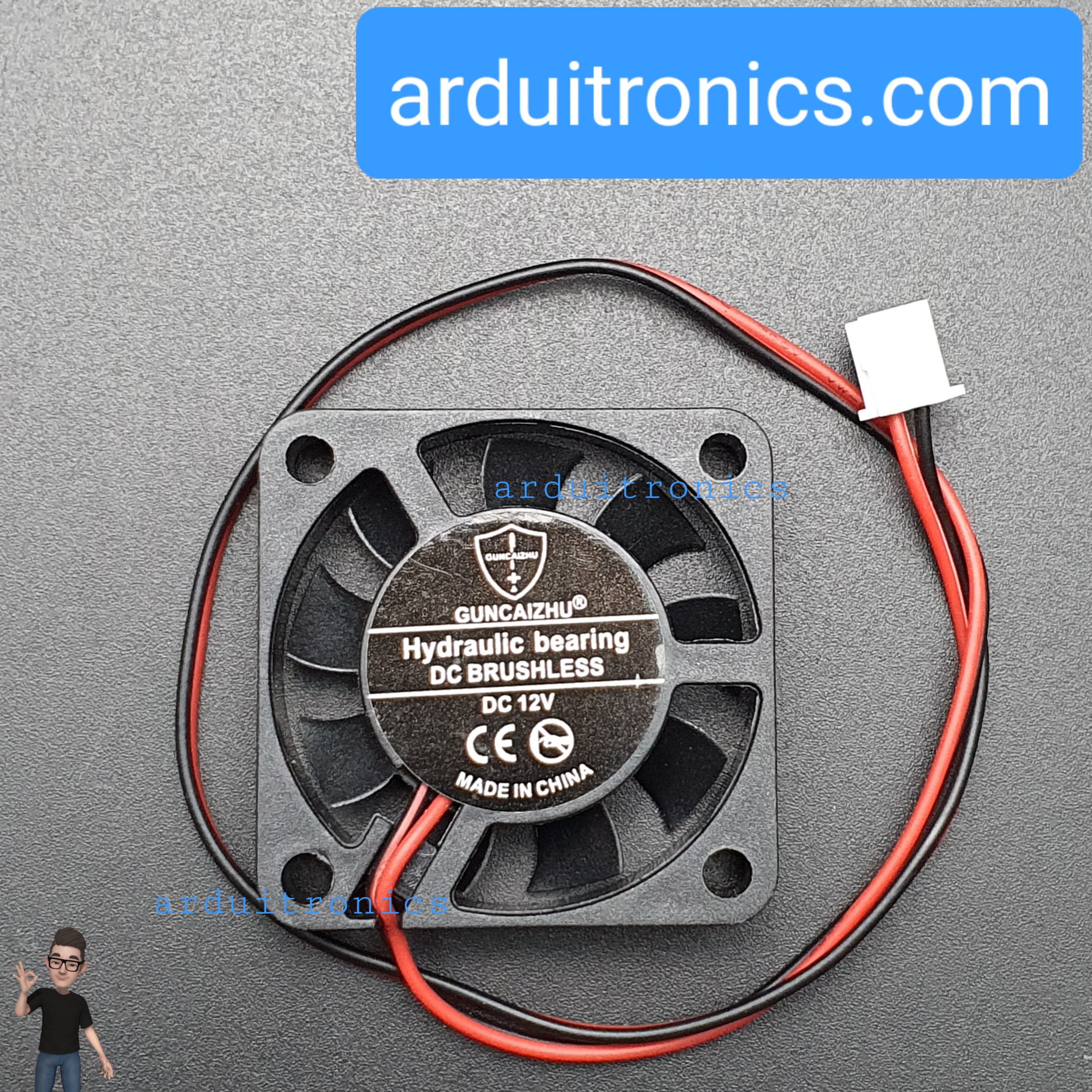 Cooling Fan พัดลมระบายความร้อน 12V ขนาด 4x4cm สายไฟ 2 เส้น