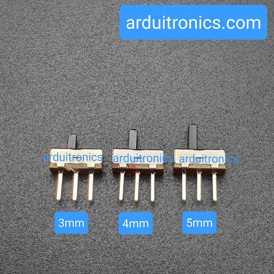 สวิตช์เลื่อน On/Off 3ขา ก้านยาว 3mm (Slide Switch SS12D00 G3)