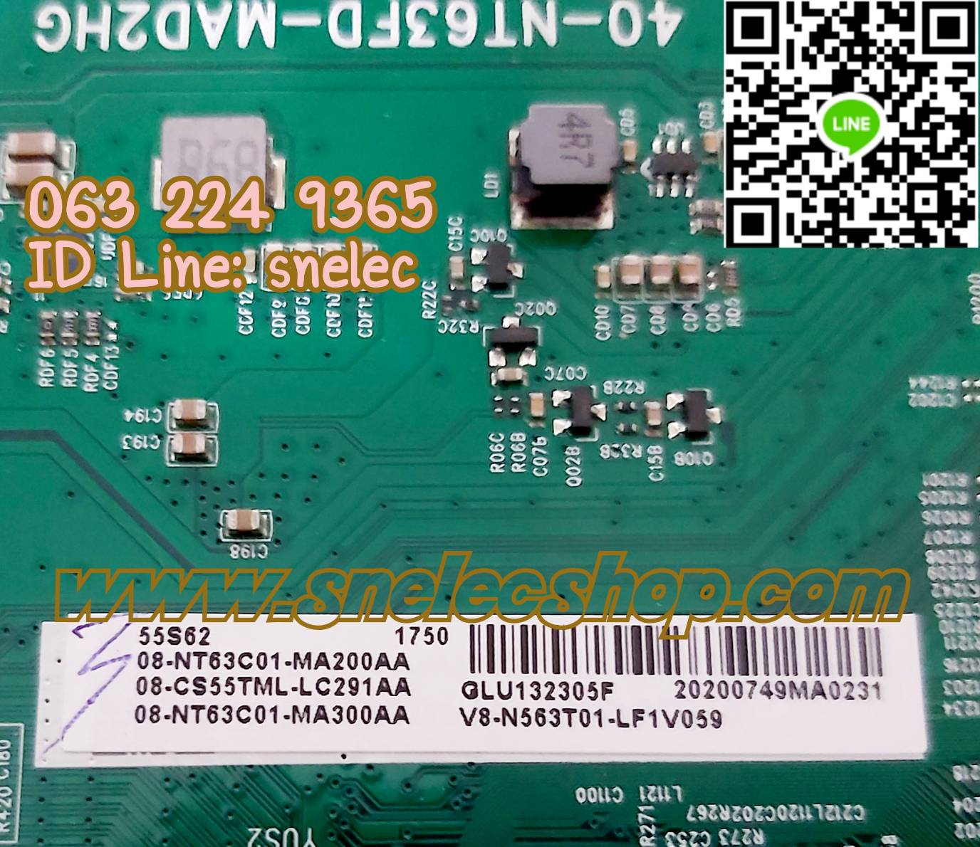 TCL รุ่น LED55S62 เมนบอร์ด