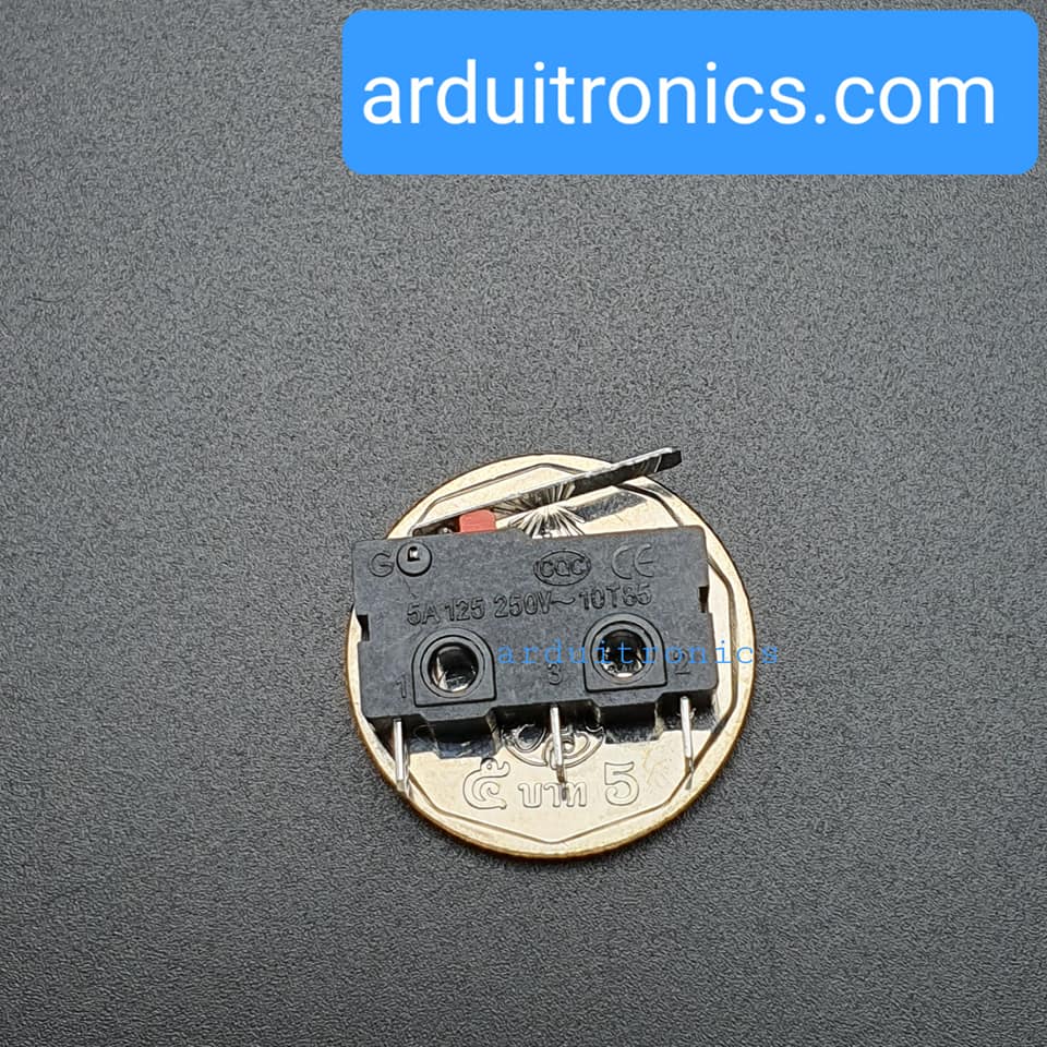 Micro Switch ไมโครสวิตช์แบบปลายก้านเรียบตรง (ก้านยาว 1.5cm) Limit Switch MicroSwitch