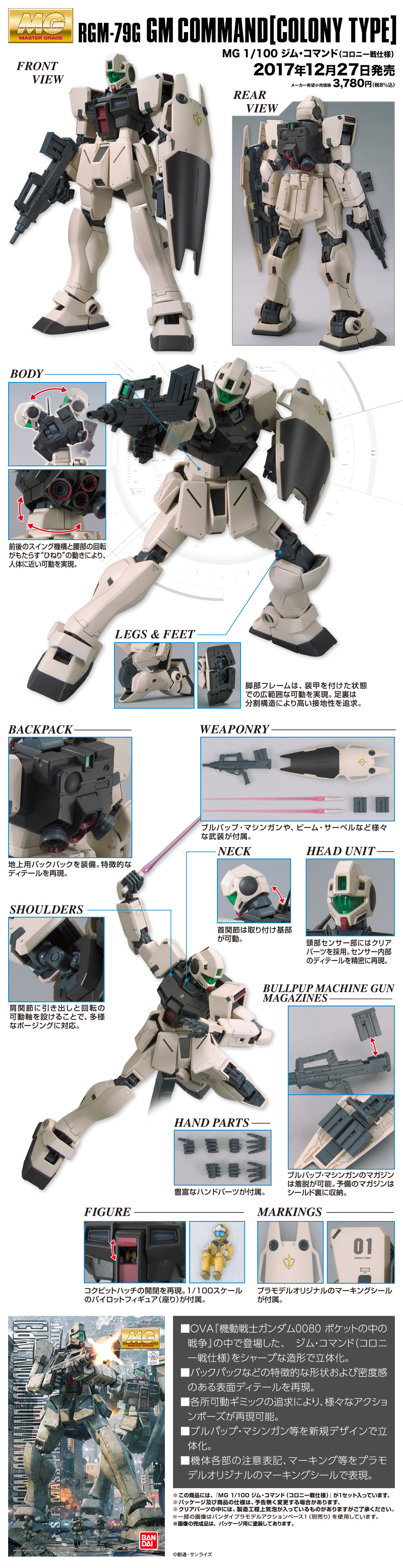 MG 1/100 RGM-79G GM Command (Colony Type)