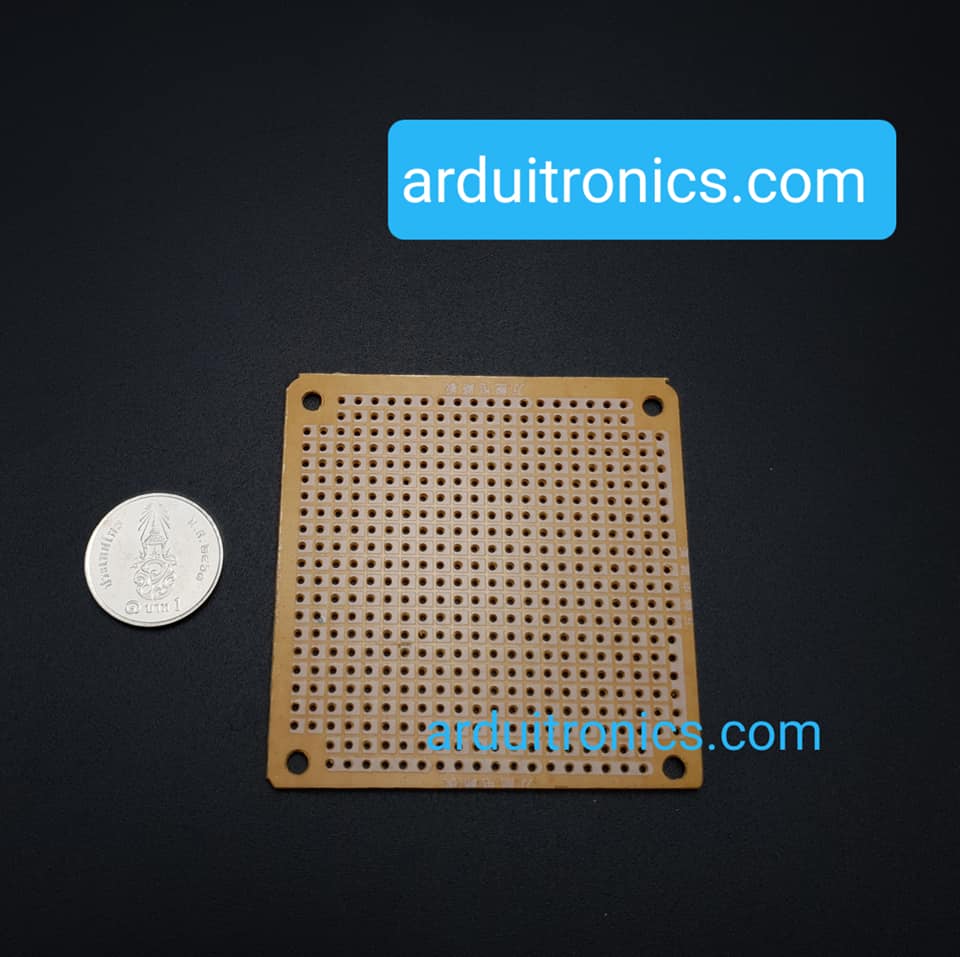 แผ่นปริ๊นอเนกประสงค์ Prototype PCB Board 1 ด้าน 6x6 cm สีเขียว (แผ่น PCB ไข่ปลา 1 หน้า)