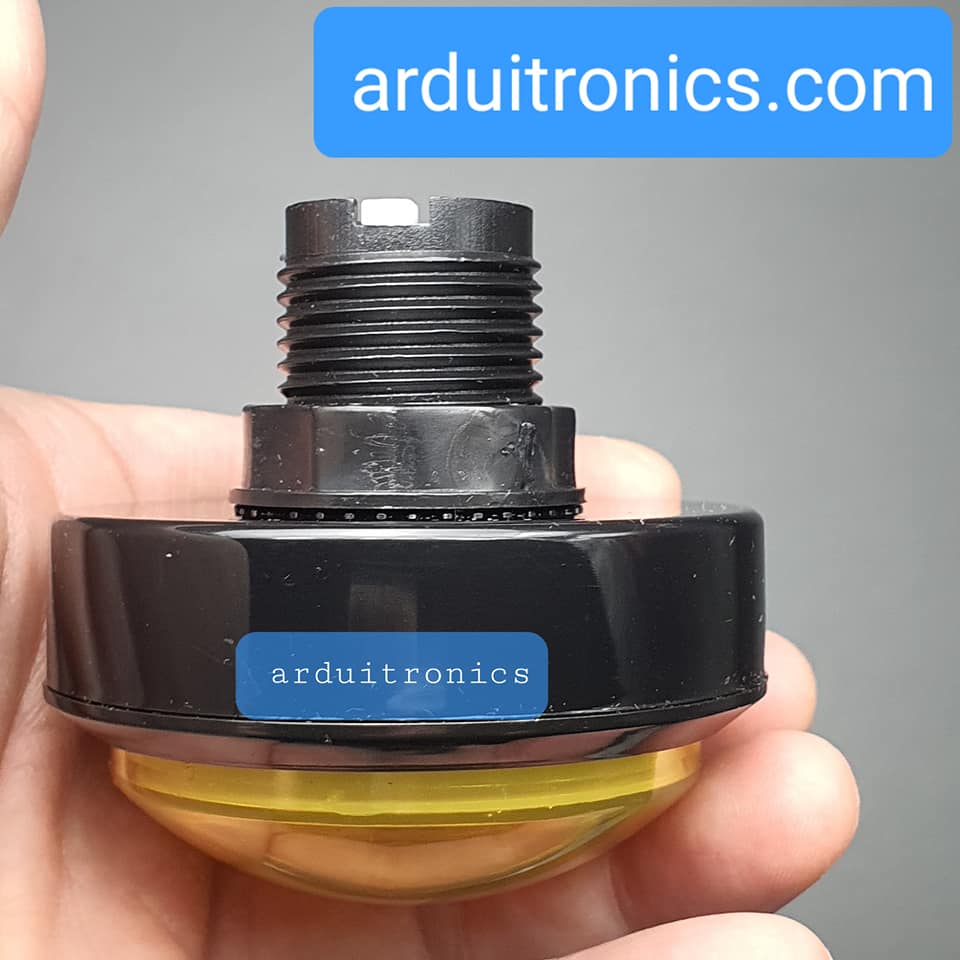 ปุ่มกดตู้เกม สวิตช์กดติดปล่อยดับขนาดใหญ่ 60mm พร้อมไฟ LED สีเหลือง