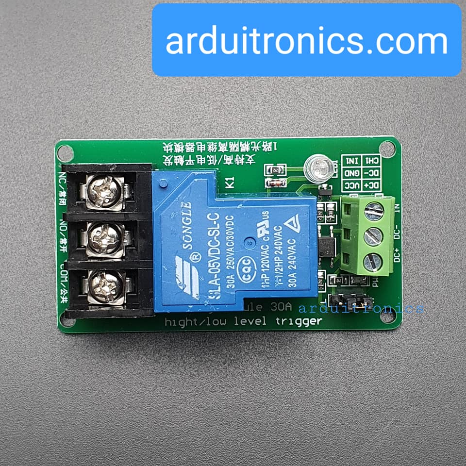 1 Channel Relay 5V 30A รีเลย์ 5V 30A ทำงานแบบ Active Low/High