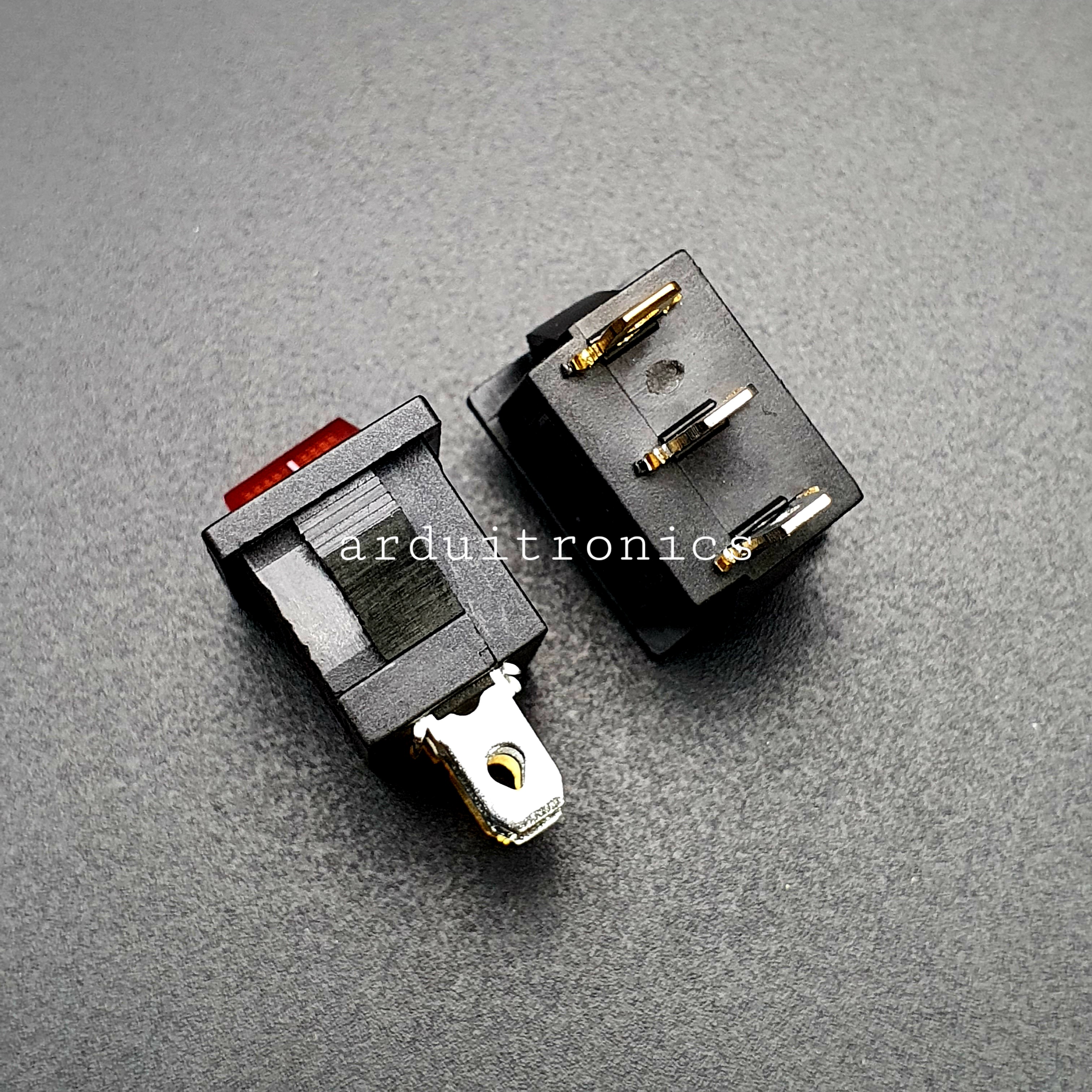สวิตช์ไฟเปิด/ปิด Size 19x12mm Power Switch 3 ขา KCD1-101/N สีแดง (1ชิ้น)