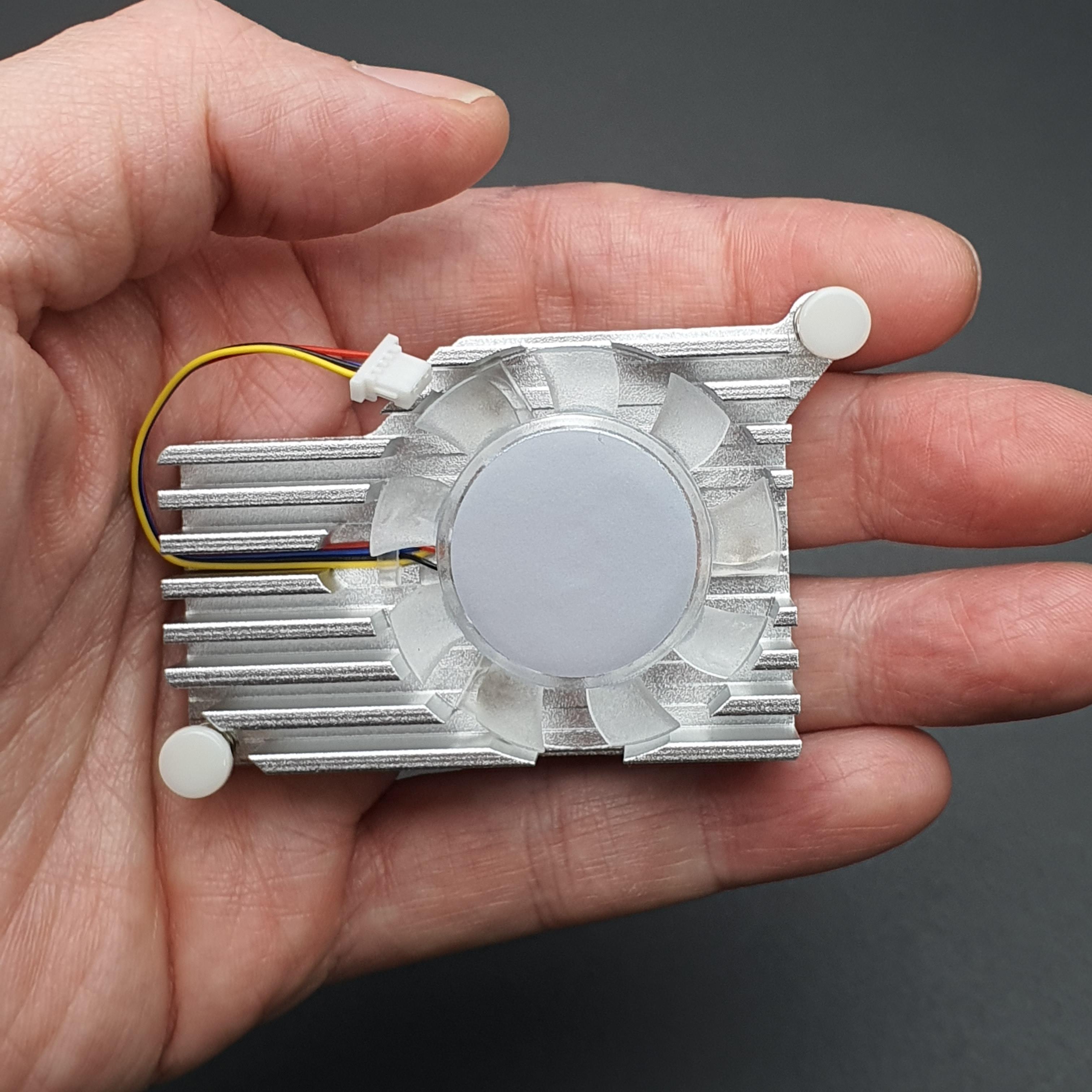 Raspberry Pi 5 Active Cooling Fan With Aluminum Radiator Heat Sink - สีเงินและพัดลมสีใส