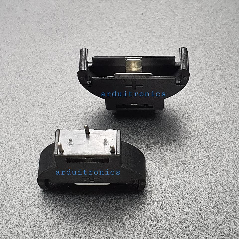 รางถ่านกระดุม CR2032 แบบสอดเข้าแนวตั้ง ใส่ได้ 1 ก้อน 3V