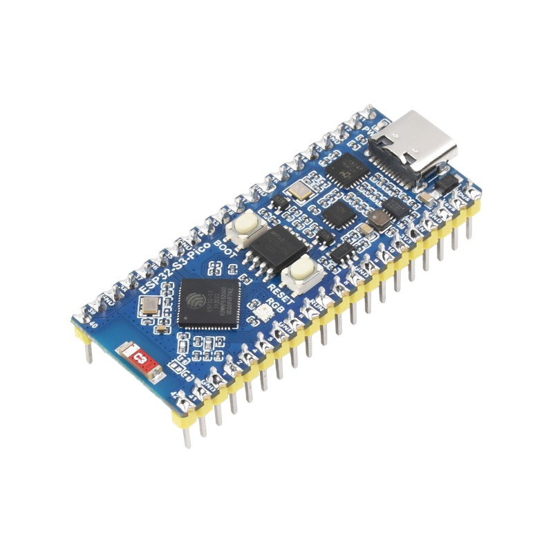 ESP32-S3 Microcontroller, 2.4 GHz Wi-Fi Development Board, dual-core processor with frequency up to 240 MHz with Pin Headers (แท้จาก WaveShare)