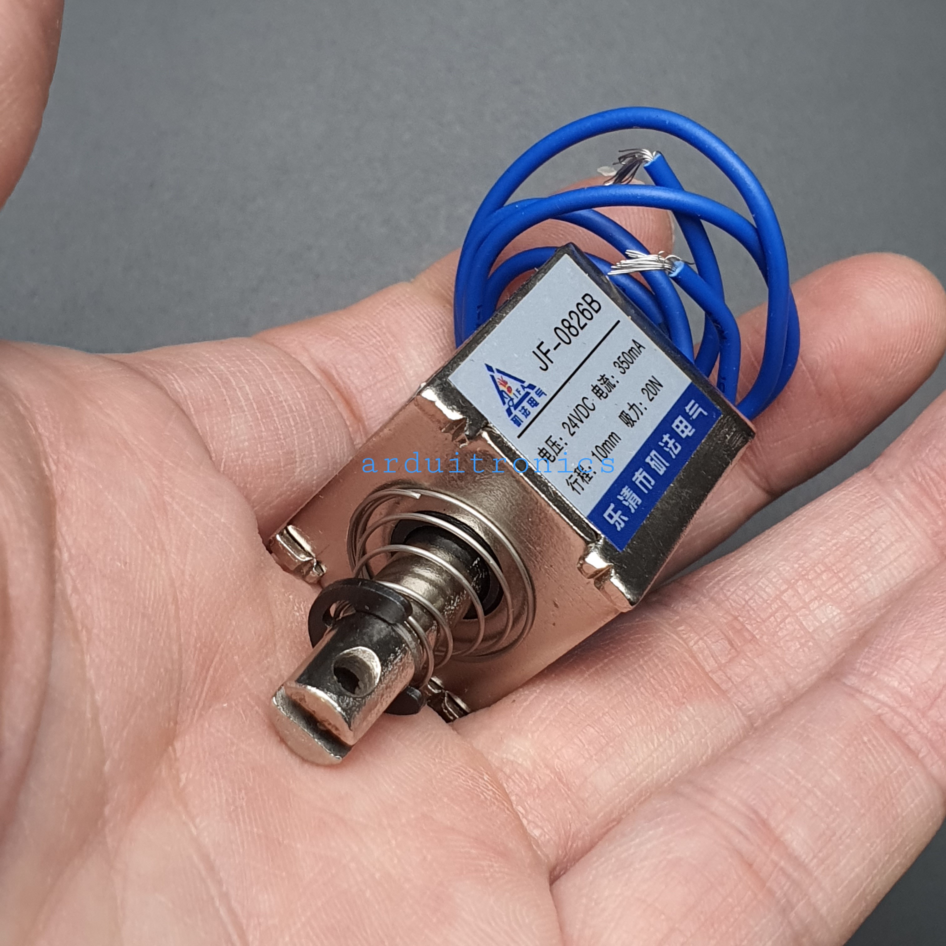 กลอนไฟฟ้า กลอนประตูไฟฟ้า JF-0826B 24V / 2A รีเซ็ต 10mm Push Pull Type Open Frame Solenoid แม่เหล็กไฟฟ้าโซลินอยด์แม่เหล็กไฟฟ้า