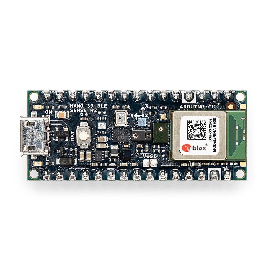 Nano 33 BLE Sense Rev2 With Headers (แท้ 100% จาก Italy supports TensorFlow Lite & TinyML) - AI Edge Computing