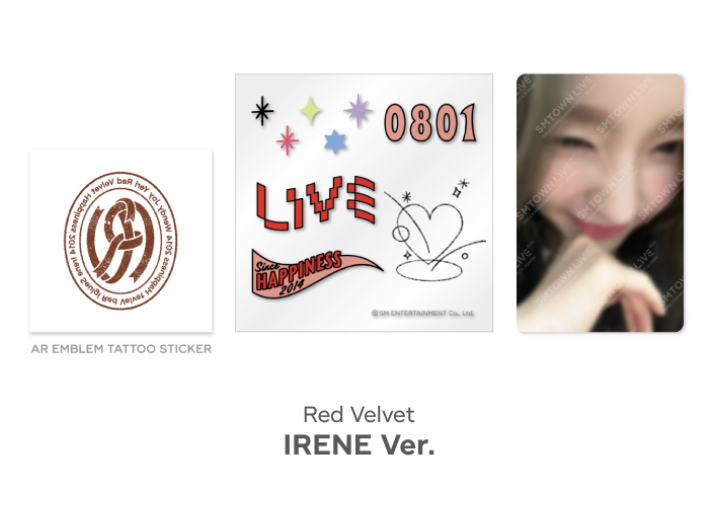 SMTOWN LIVE 2022 : SMCU EXPRESS @ HUMAN CITY_SUWON OFFICIAL MD -AR Tattoo Sticker set (ได้ photo card ) Red velvet - แบบ Irene