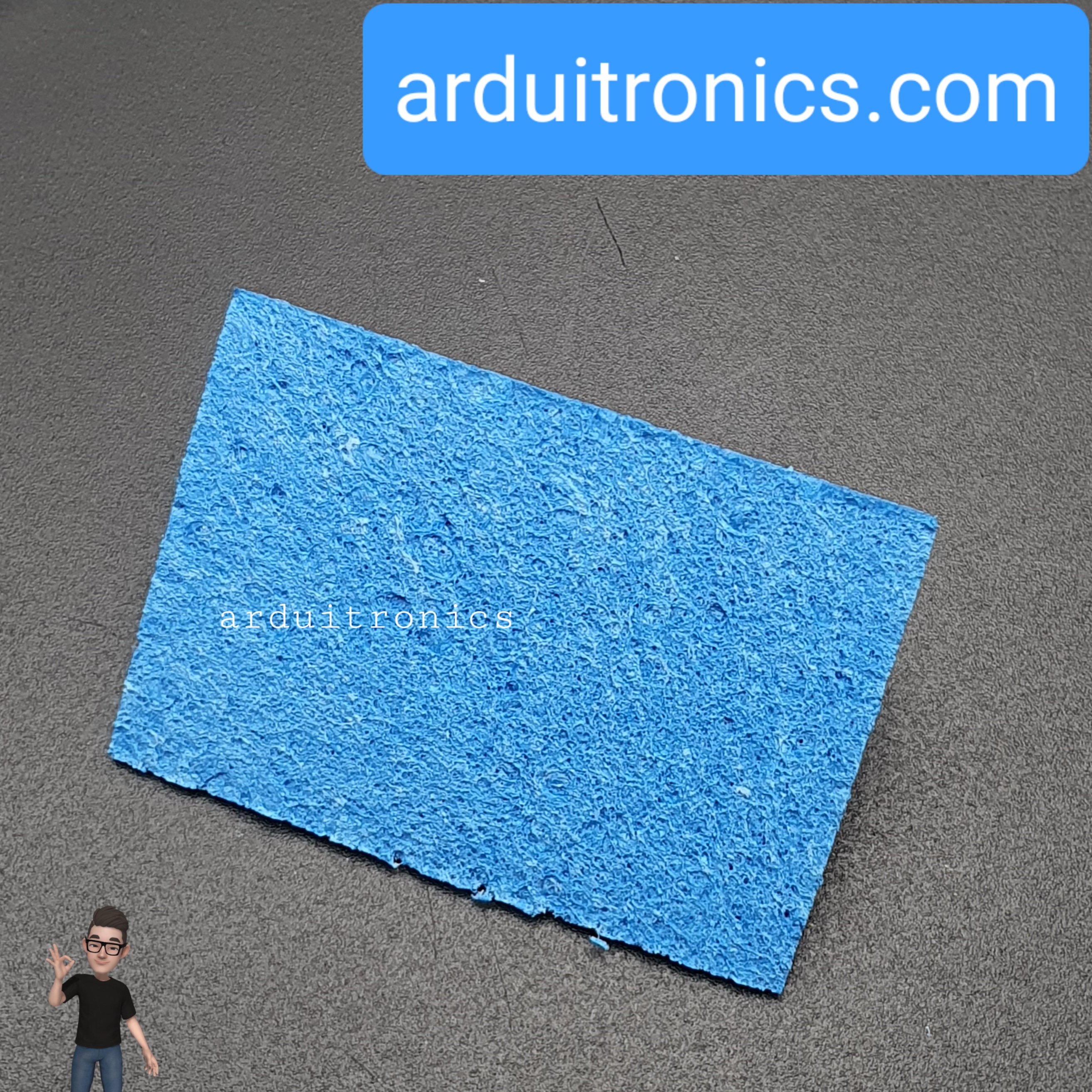 ฟองน้ำทำความสะอาดปลายหัวแร้งบัดกรี (สีฟ้า) Soldering Iron Tip Cleaning Sponge