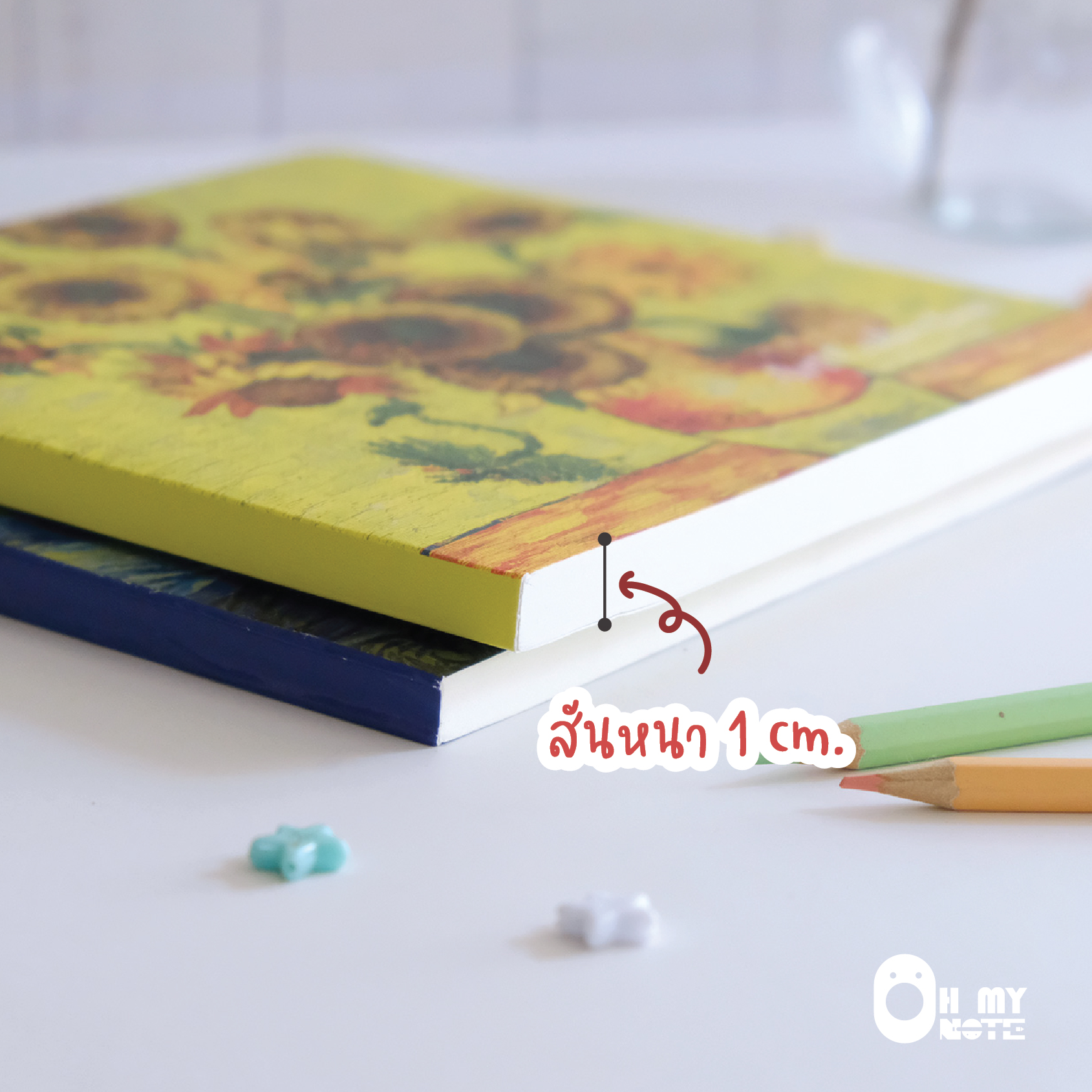 Ohmynote สมุดวาดรูปหรือสมุด Sketch ไม่มีเส้น กระดาษหนา 120 แกรม