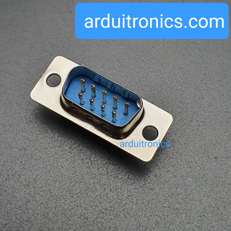 RS232 9 Pin Com Port DB9 Head Male พร้อมกรอบครอบหัว (ชุดหัวประกอบ DB9 ตัวผู้)