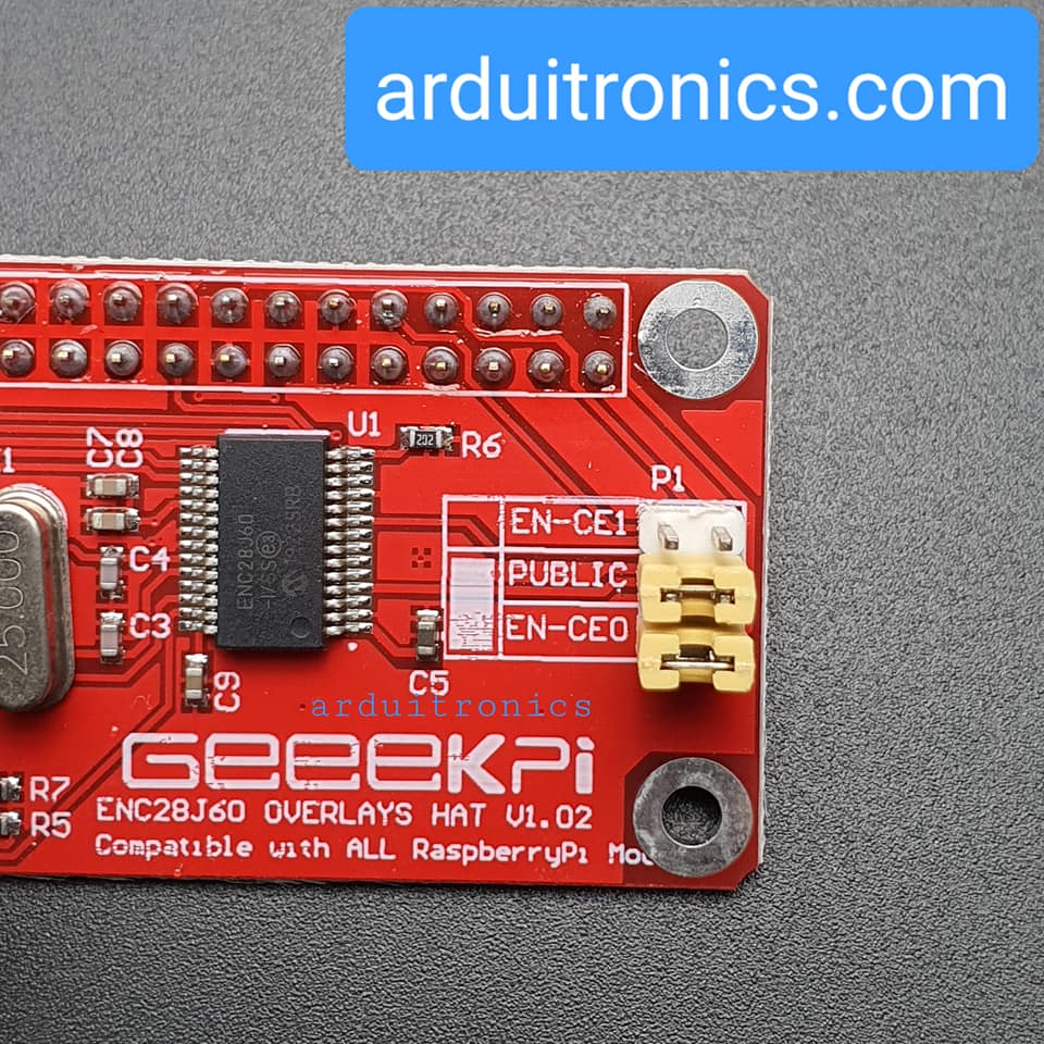 ENC28J60 Ethernet Network Module Overlay Hat V1.02 for Raspberry Pi / Zero