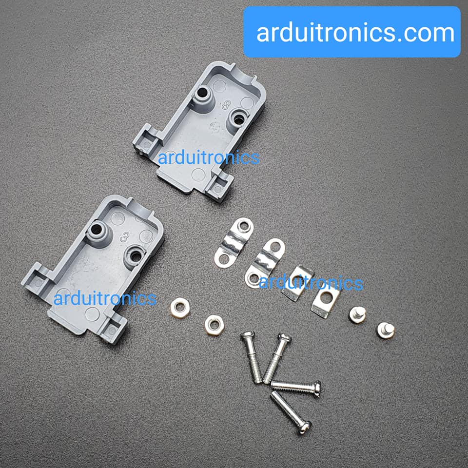 RS232 9 Pin Com Port DB9 Head Male พร้อมกรอบครอบหัว (ชุดหัวประกอบ DB9 ตัวผู้)