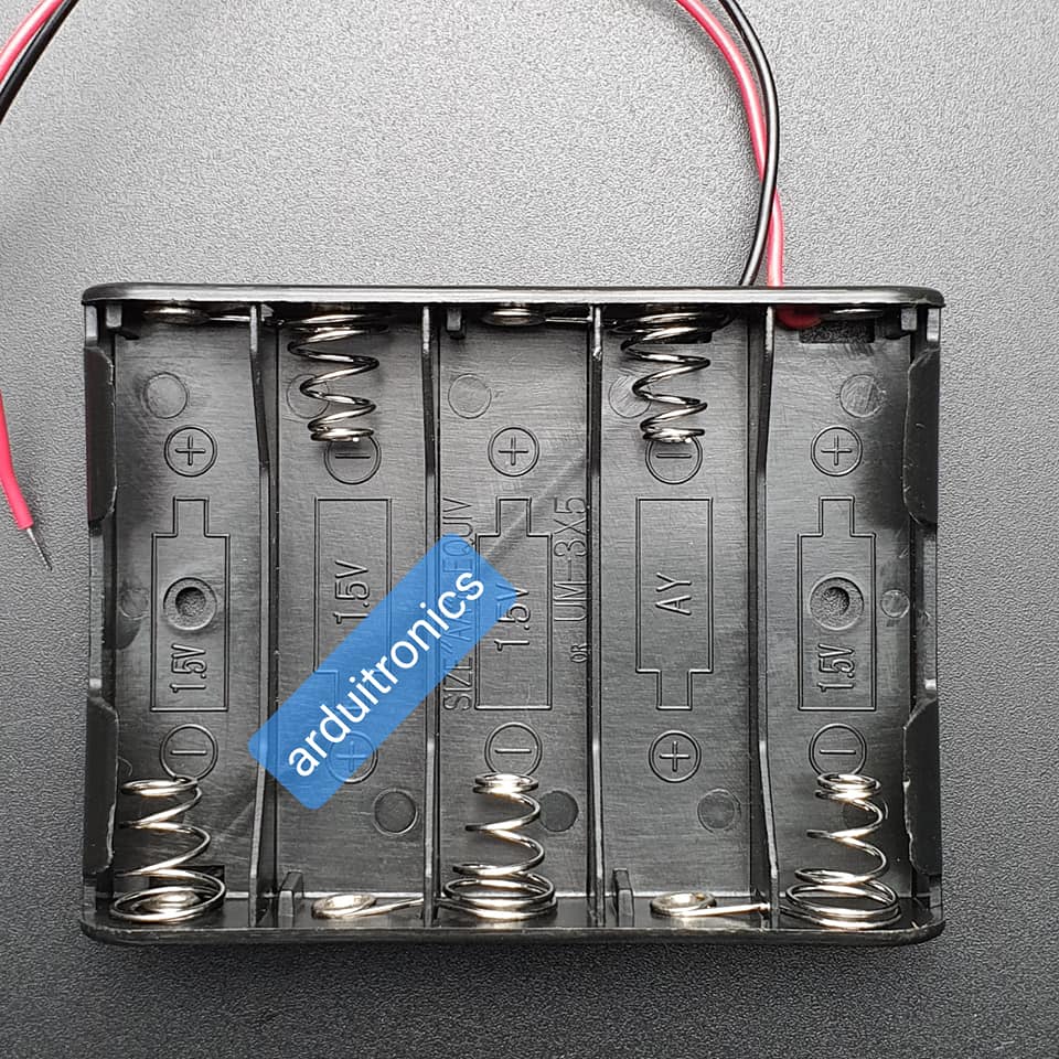 Battery Box รางถ่าน 5 ก้อน AA 7.5V ไม่มีฝา