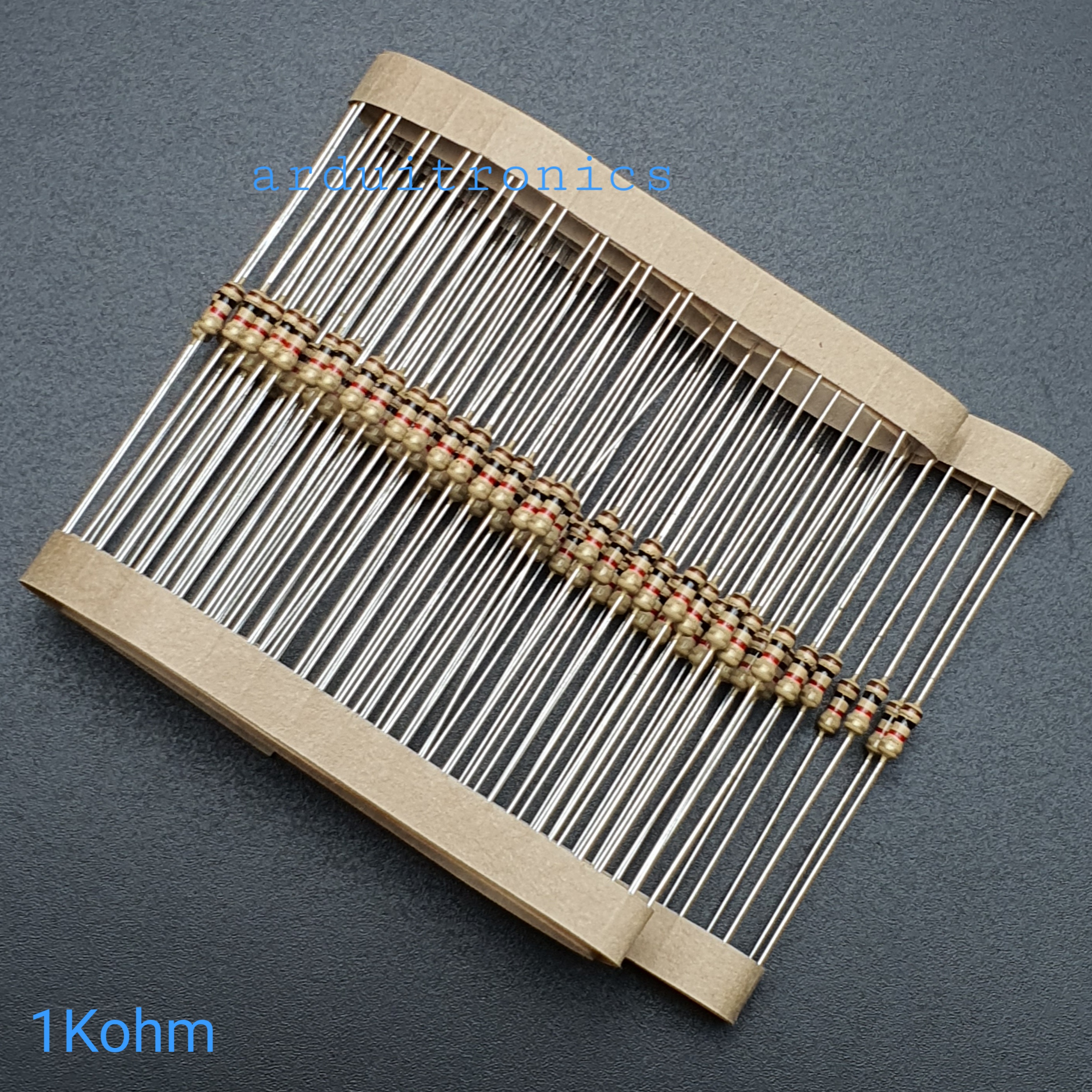 Resistor 1K Ohm 1/4W 5% แพ็คละ 100 ตัว