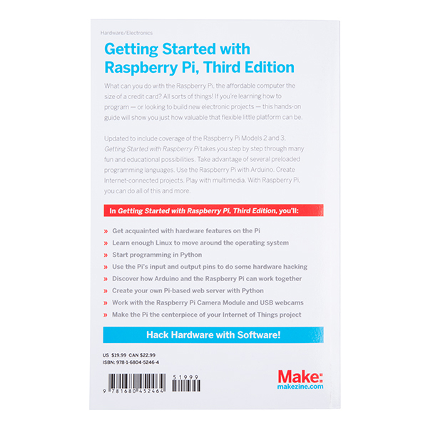 หนังสือ Getting Started with Raspberry Pi Model 3/2 - 3rd Edition (186 หน้า)