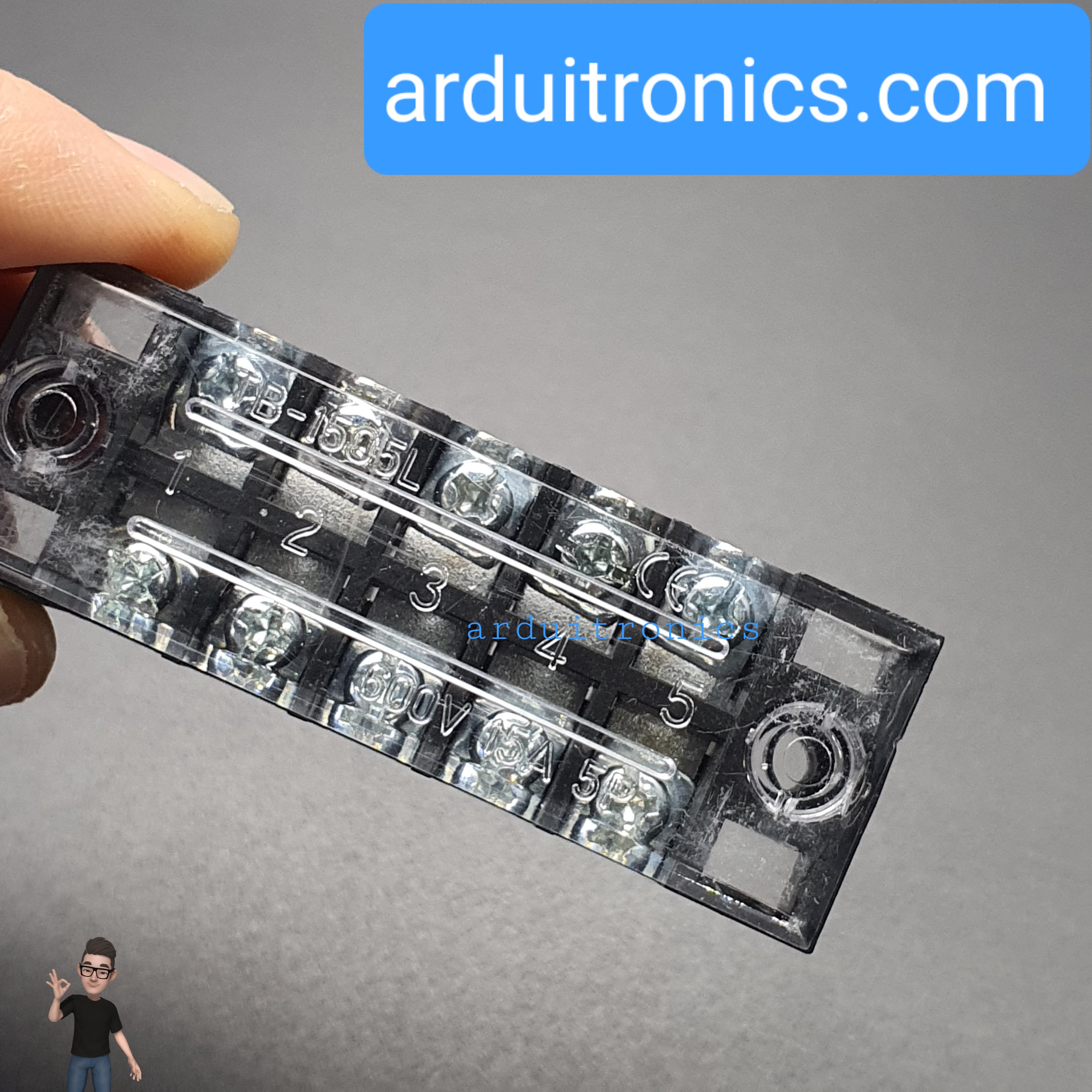 ขั้วต่อ Terminal Block TB-1505 (15A) แบบ 5 ช่อง