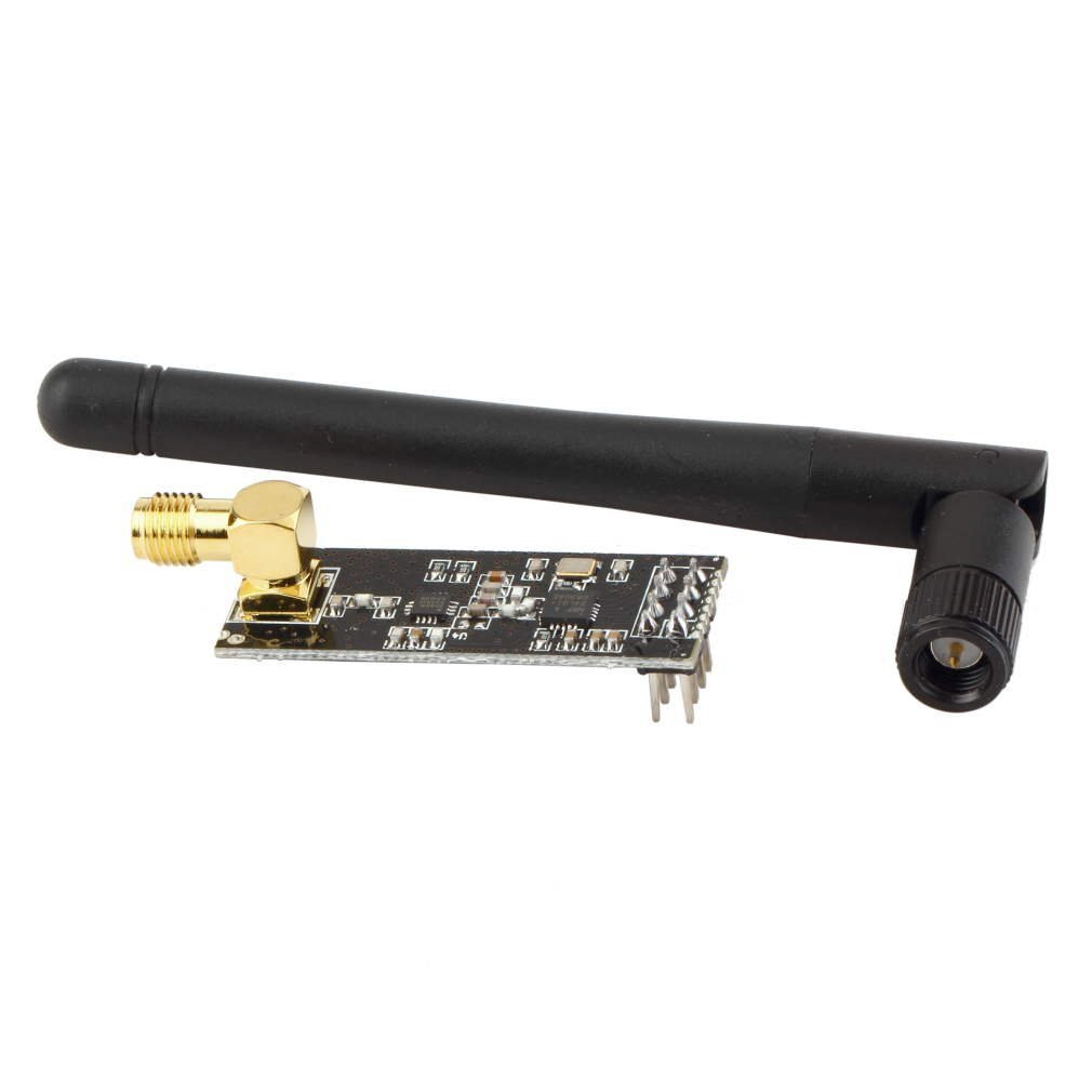 2.4G Wireless nRF24L01P with PA and LNA (แถมเสาอากาศหัวต่อ SMA)