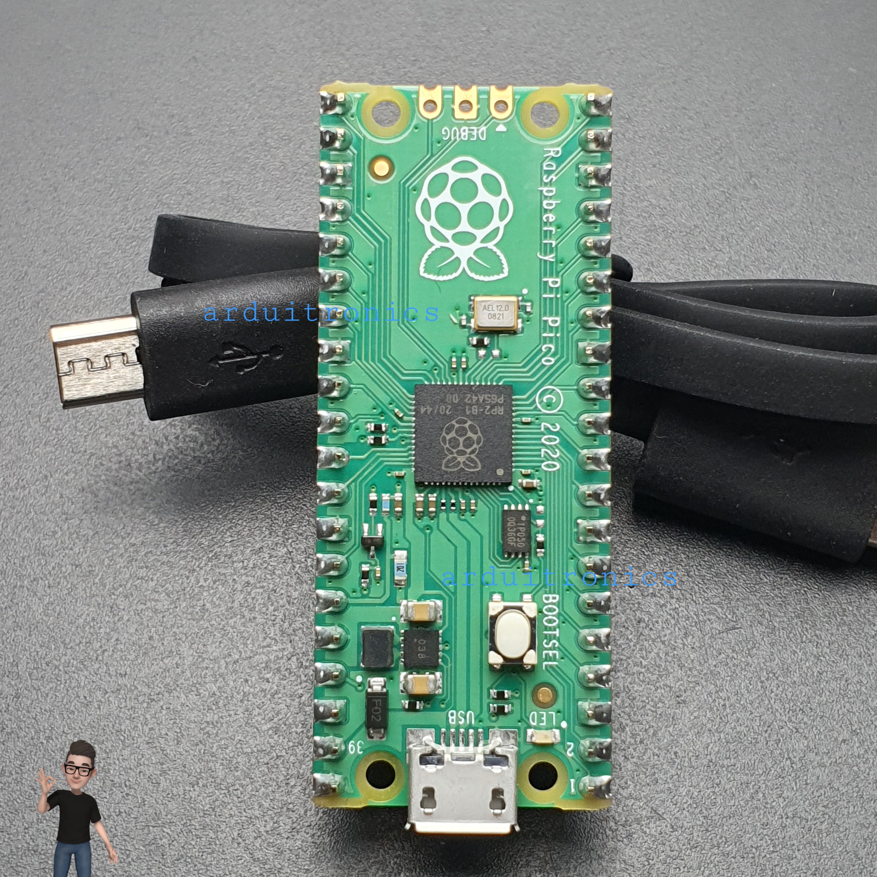 Raspberry Pi Pico (pre-soldered) + หนังสือสอนเขียนโปรแกรมบน Pico