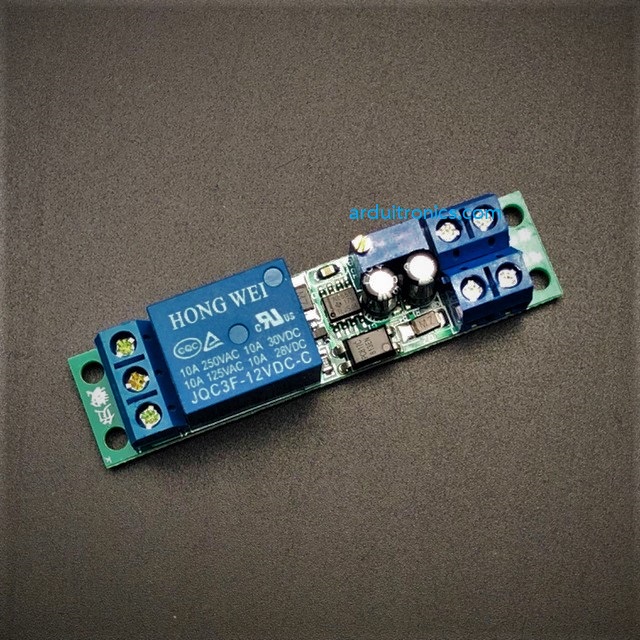 รีเลย์ หน่วงเวลา เปิด 12V Time Delay Relay Module 1-25 วินาที Fixed DC 12V (PCB เขียว)
