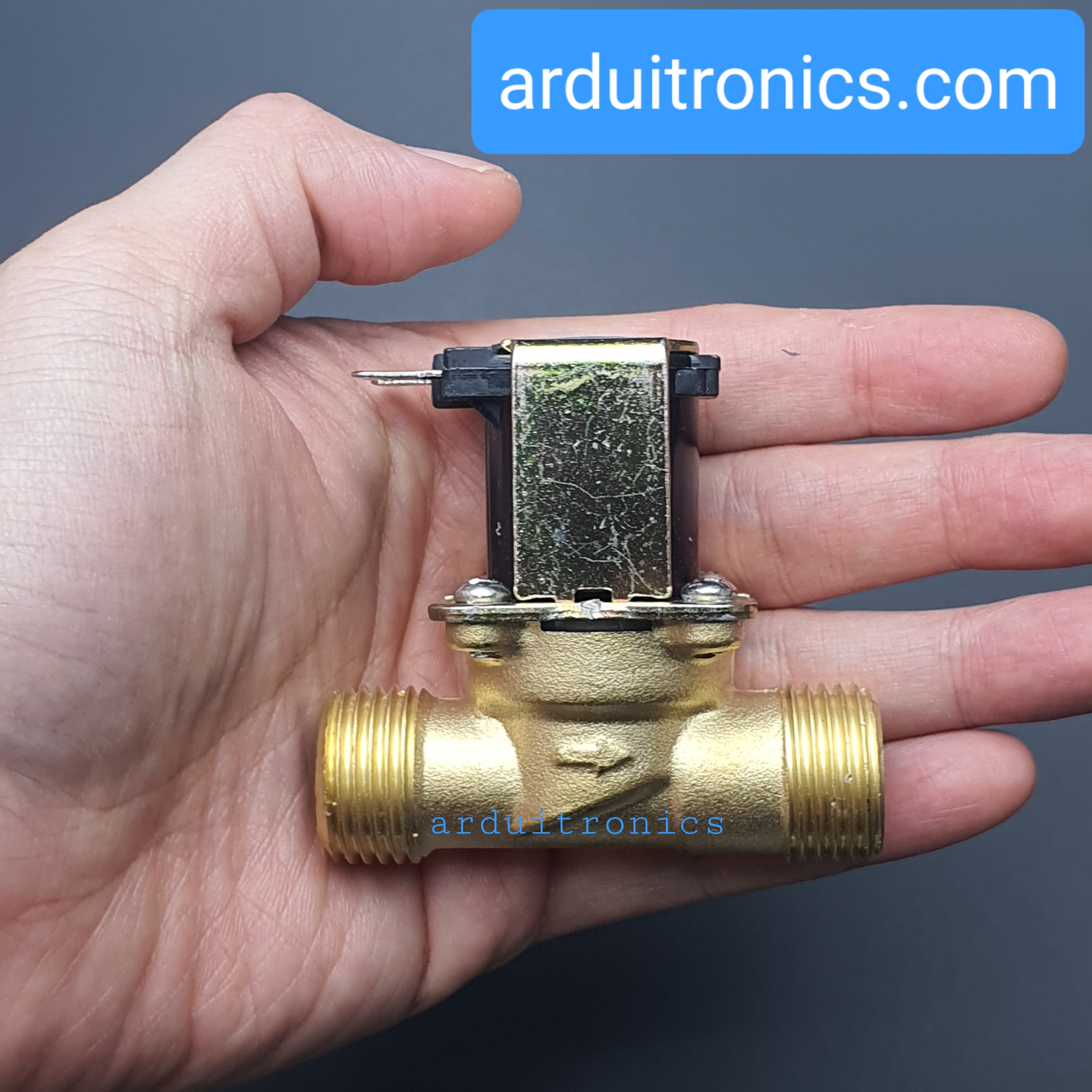 Solenoid Valve โซลินอยด์วาล์วน้ำเกลียวนอก ทองเหลือง NC ปกติปิด 1/2" 4หุน 12VDC