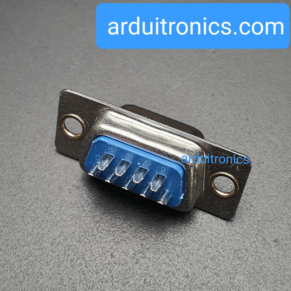 RS232 9 Pin Com Port DB9 Head Male พร้อมกรอบครอบหัว (ชุดหัวประกอบ DB9 ตัวผู้)