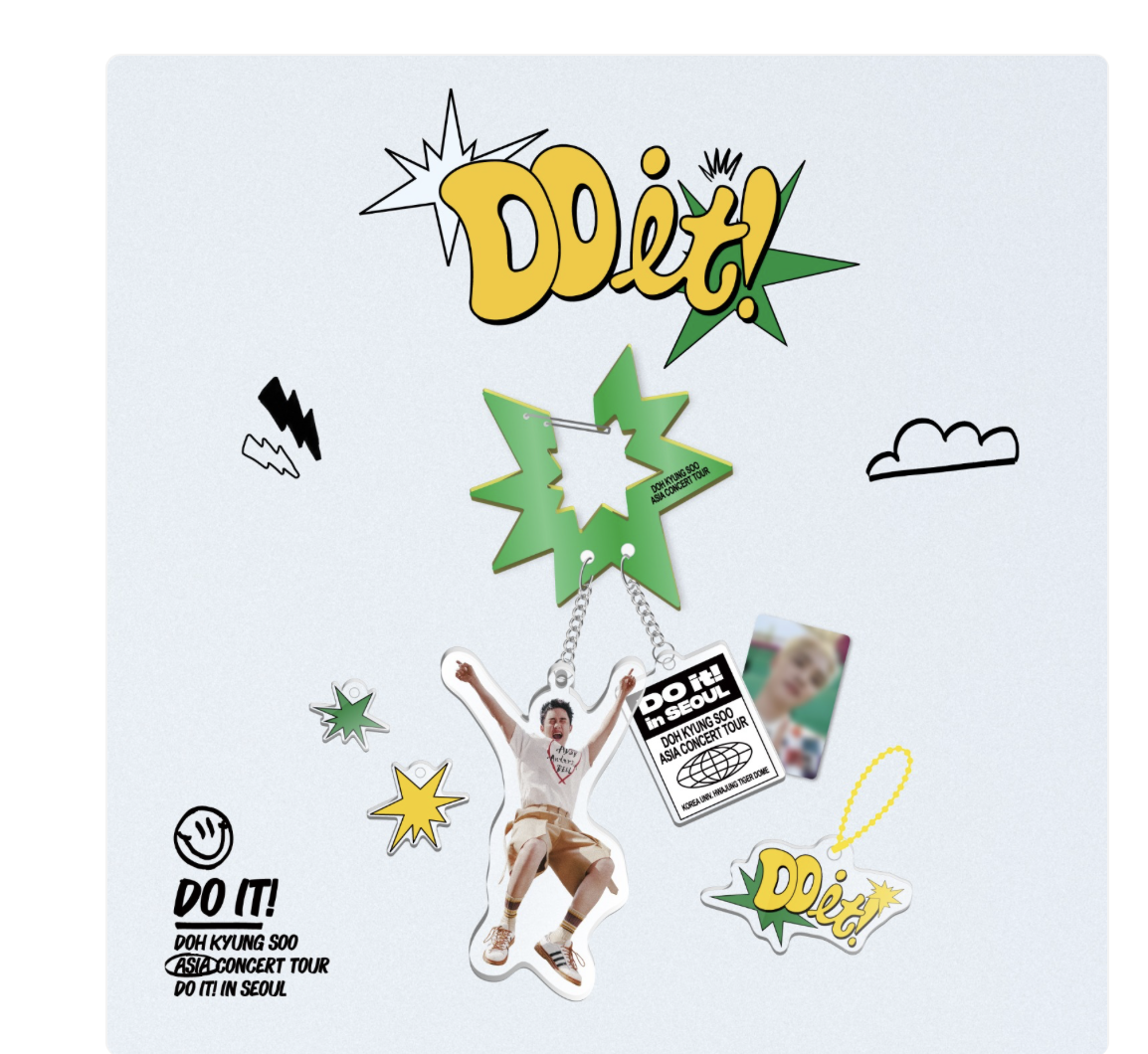 EXO - D.O. -DOH KYUNG SOO -(DOH KYUNG SOO) ASIA CONCERT TOUR [DO it!] MD - ACRYLIC CARABINER & KEYRING SET.
