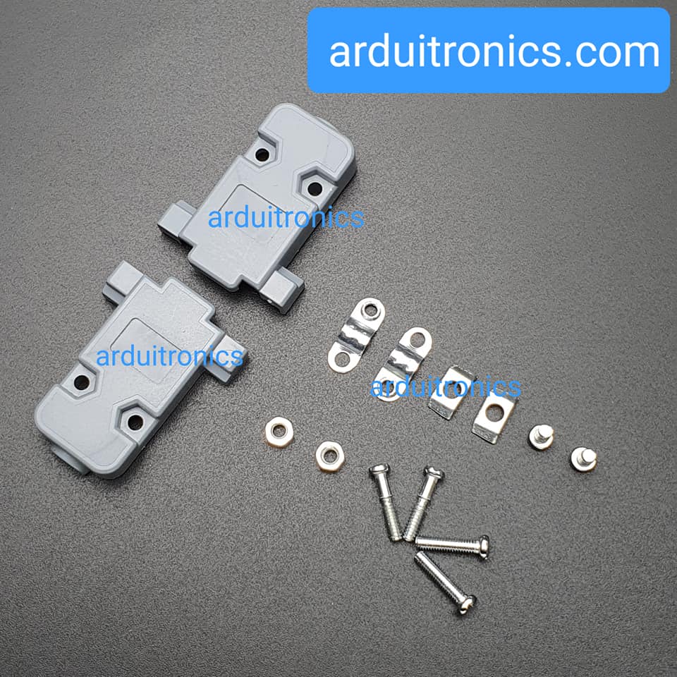 RS232 9 Pin Com Port DB9 Head Male พร้อมกรอบครอบหัว (ชุดหัวประกอบ DB9 ตัวผู้)