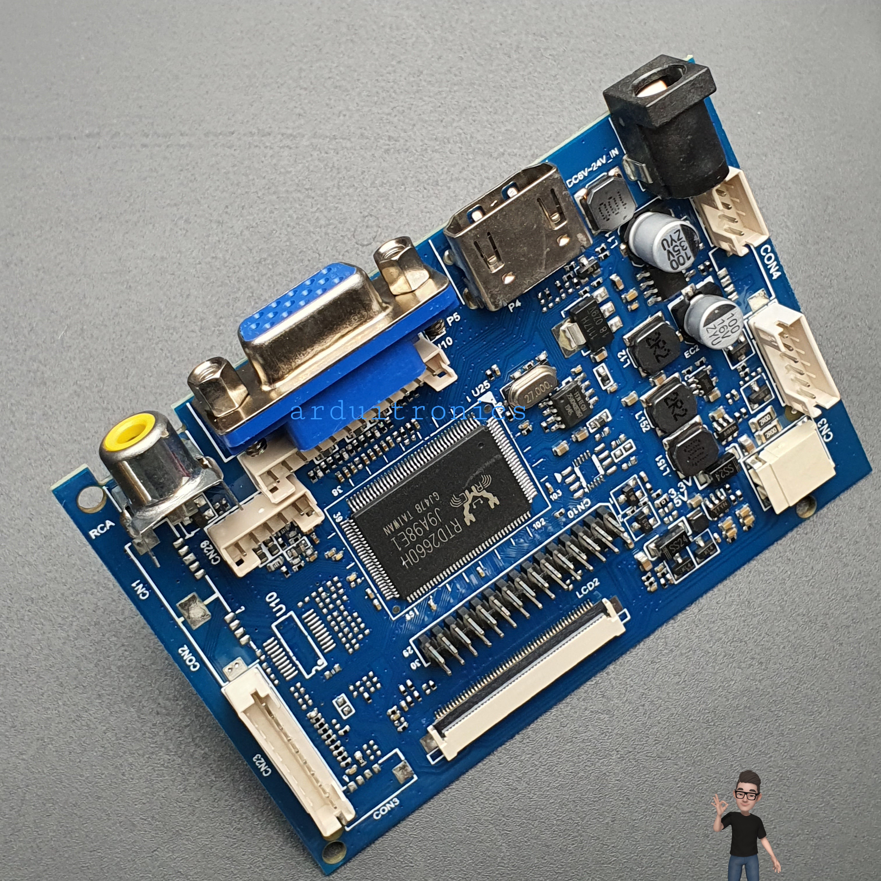 7 inch HD Desktop Display for Raspberry Pi + Rack (Version 2)