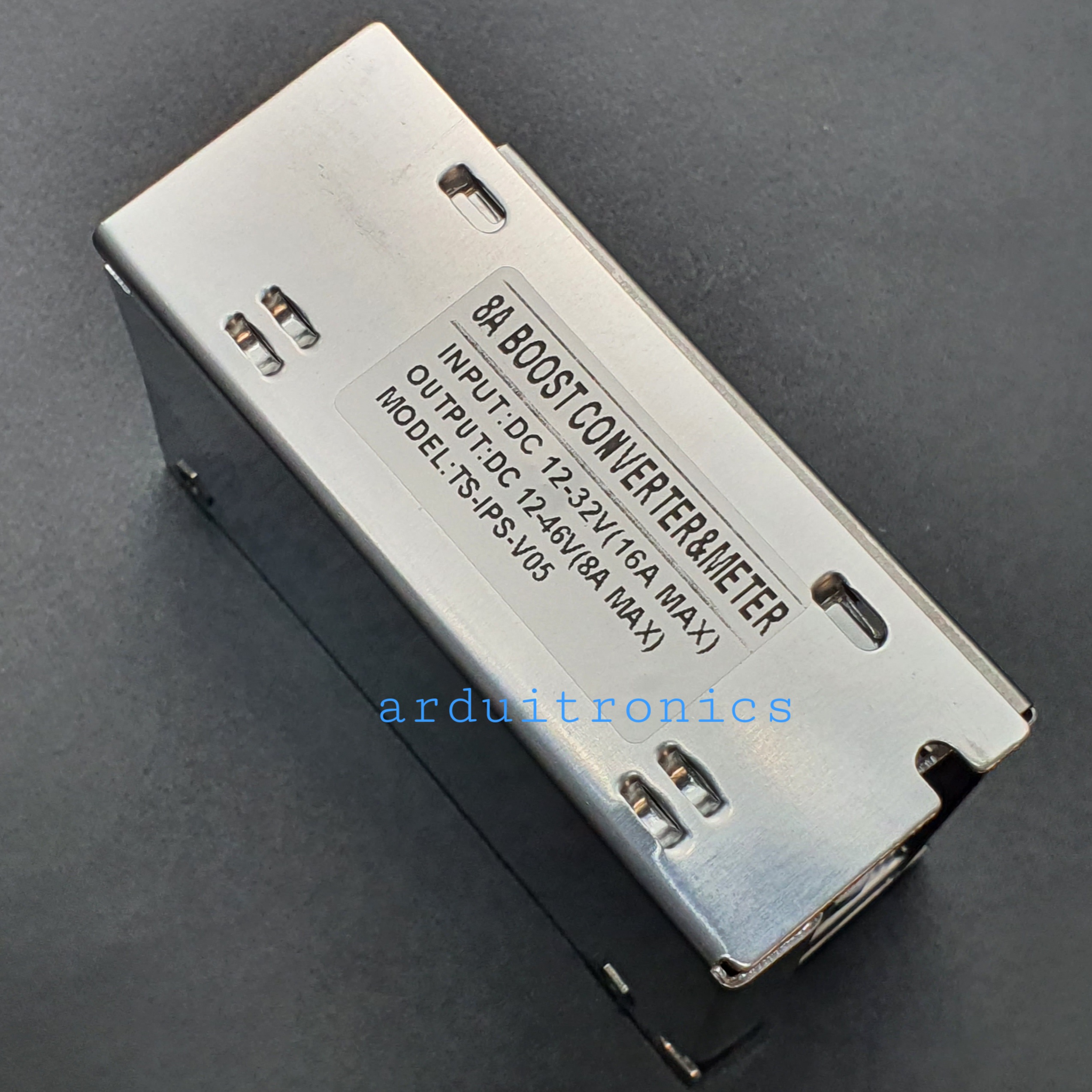 8A Boost Converter and Voltmeter : 12V - 32V (16A Max) to 12V- 46V (8A Max)