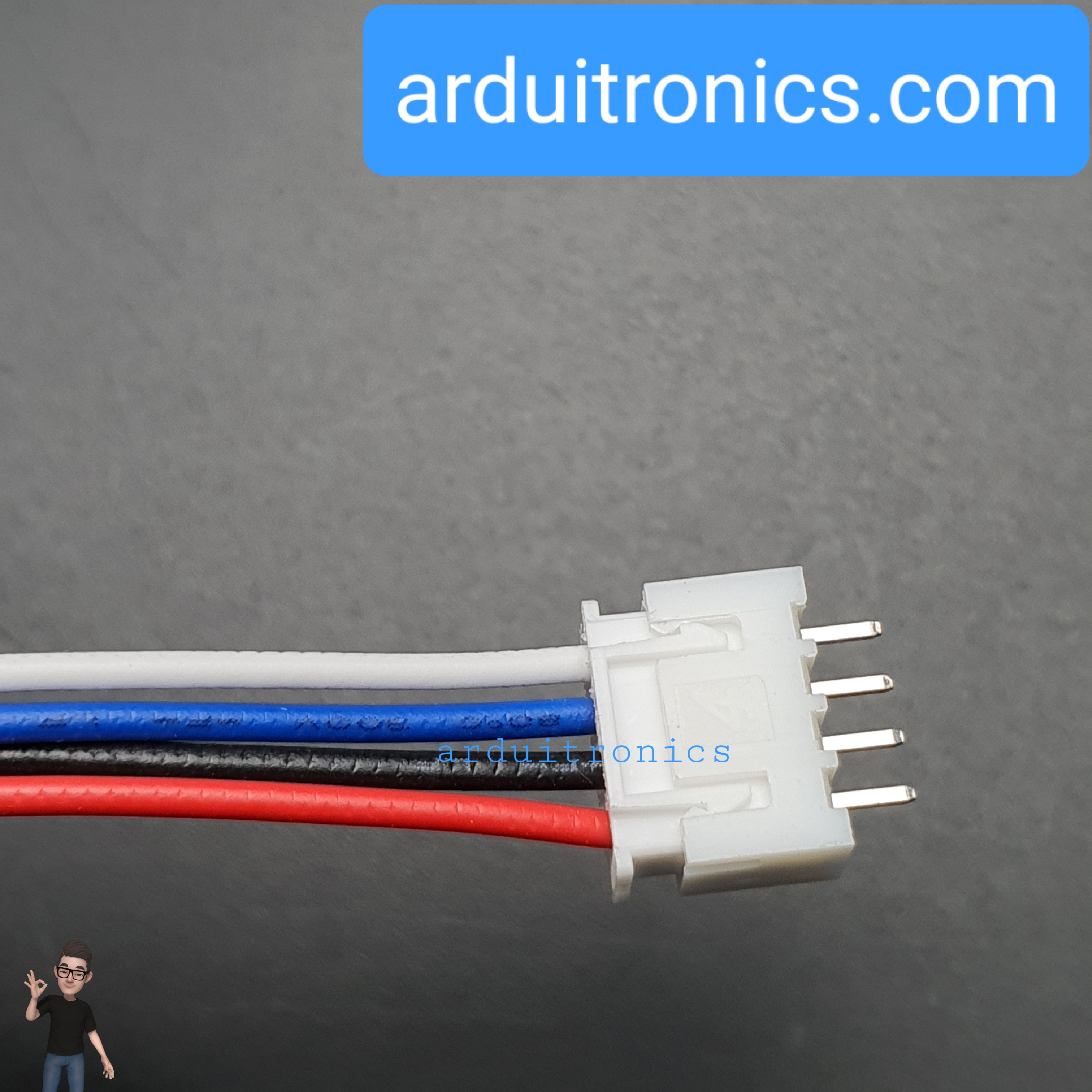 สาย XH2.54 Male Head 4P with Wire + Straight Pin Terminal