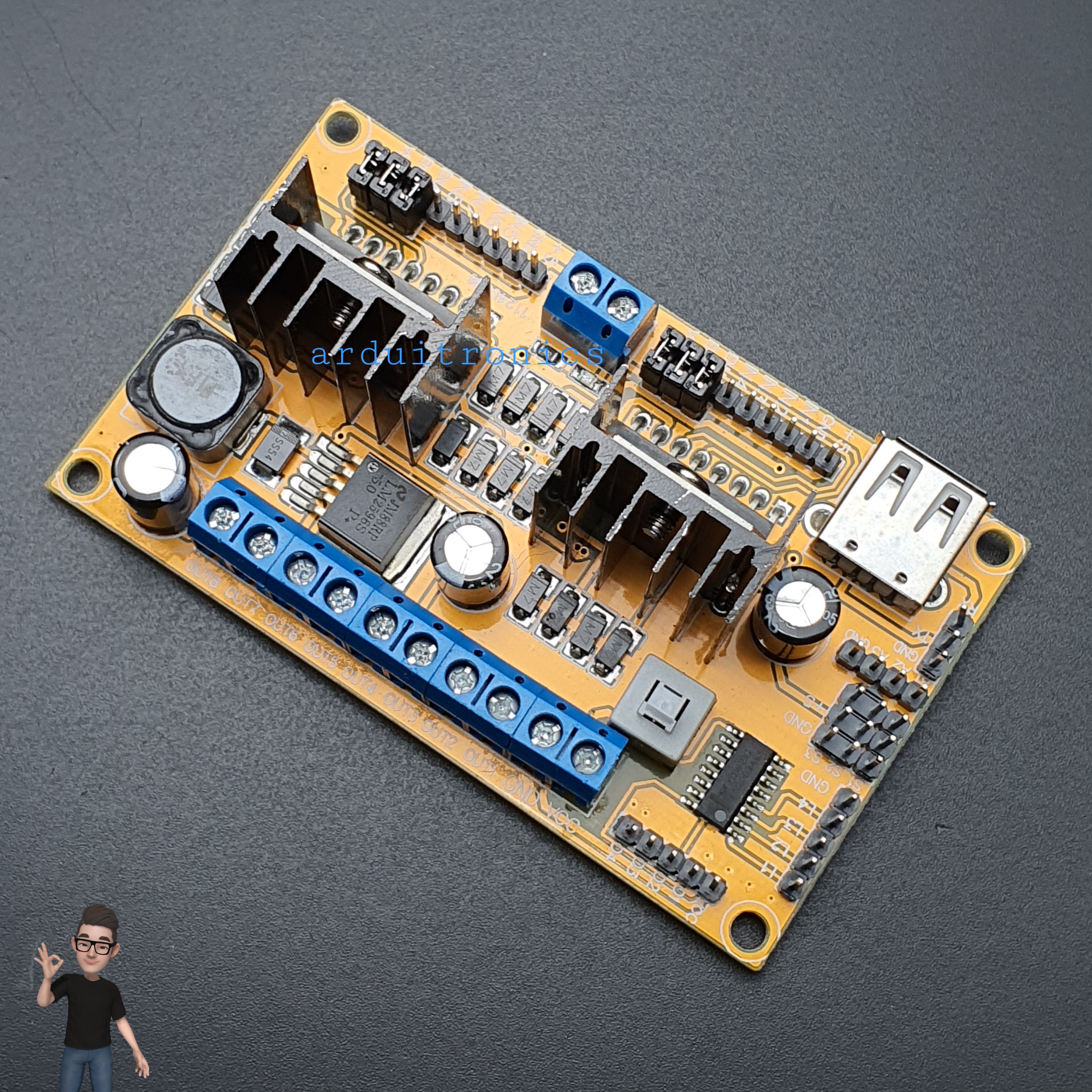 L298N V3 H-Bridge 4 Motor Controller Module (Support W703N, WiFi Router)