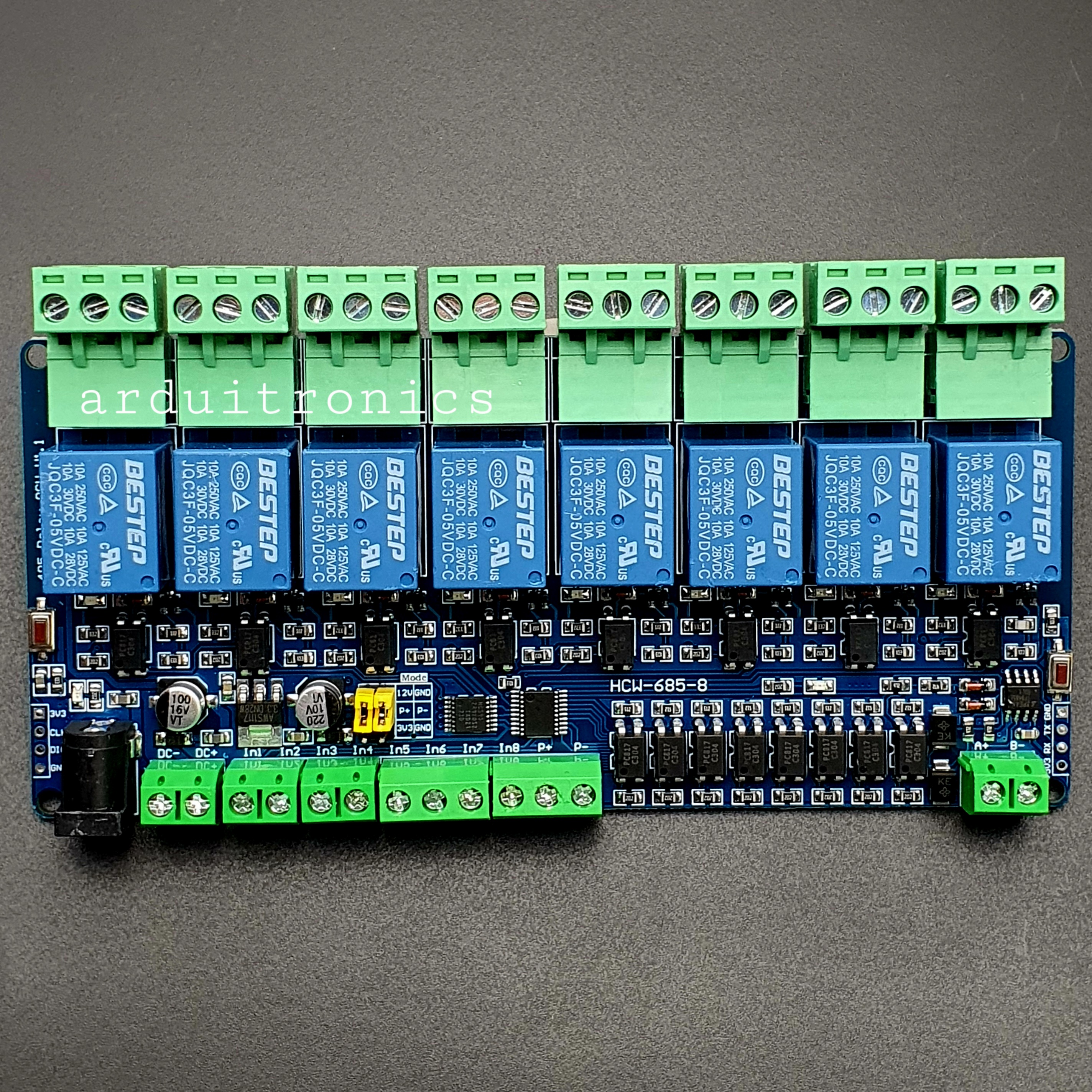 Modbus - RTU 8 Channel Relay Module RS485/TTL (5V)