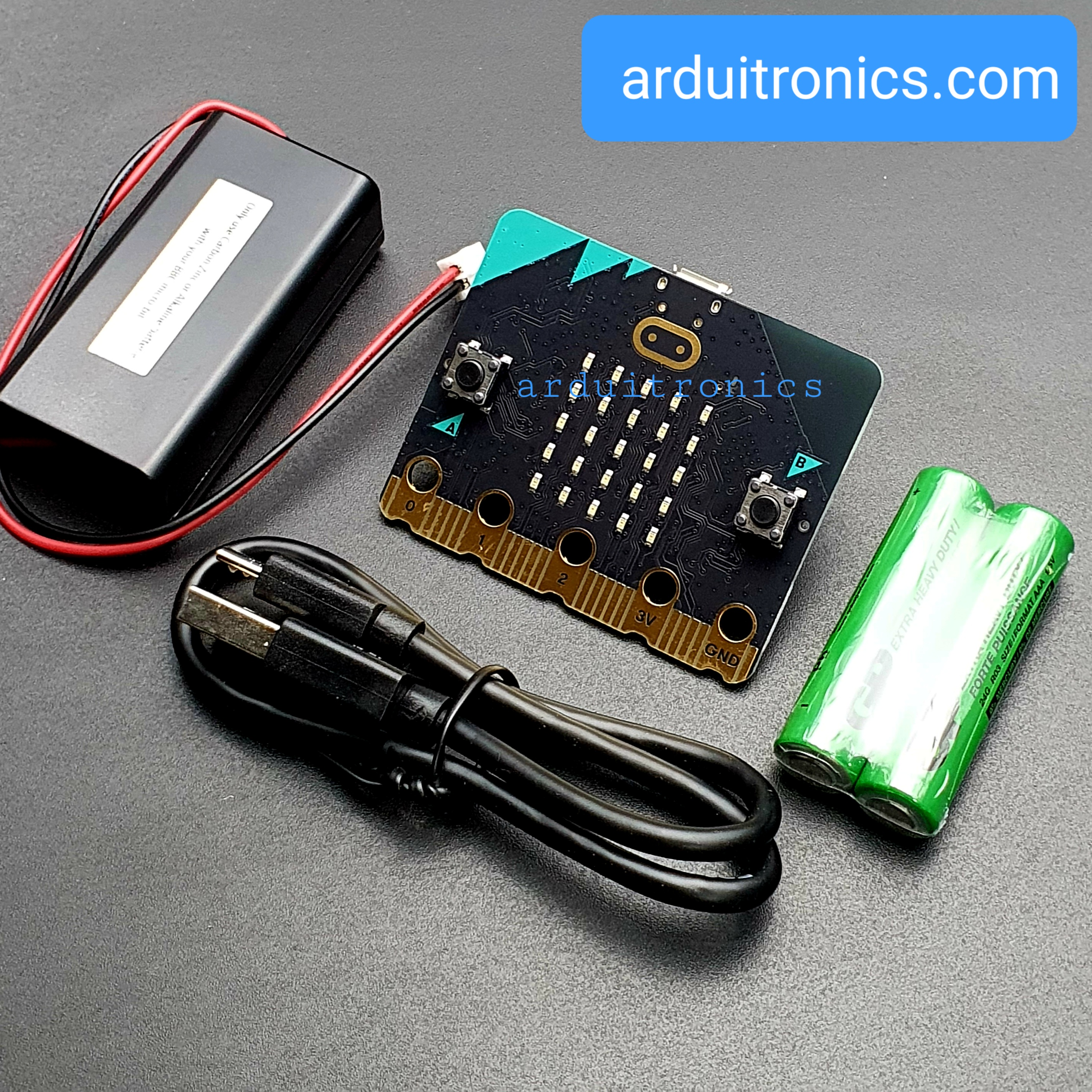 micro:bit V2.2 Go Kit (BBC micro:bit V2.2, Upgraded Processor, Built-In Speaker And Microphone, Touch Sensitive Logo)