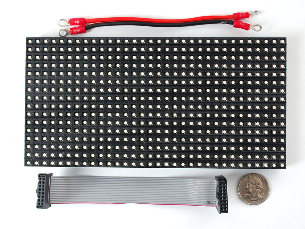 Medium 16x32 RGB LED Matrix Panel - 6mm Pitch (Adafruit) - Arduino ...