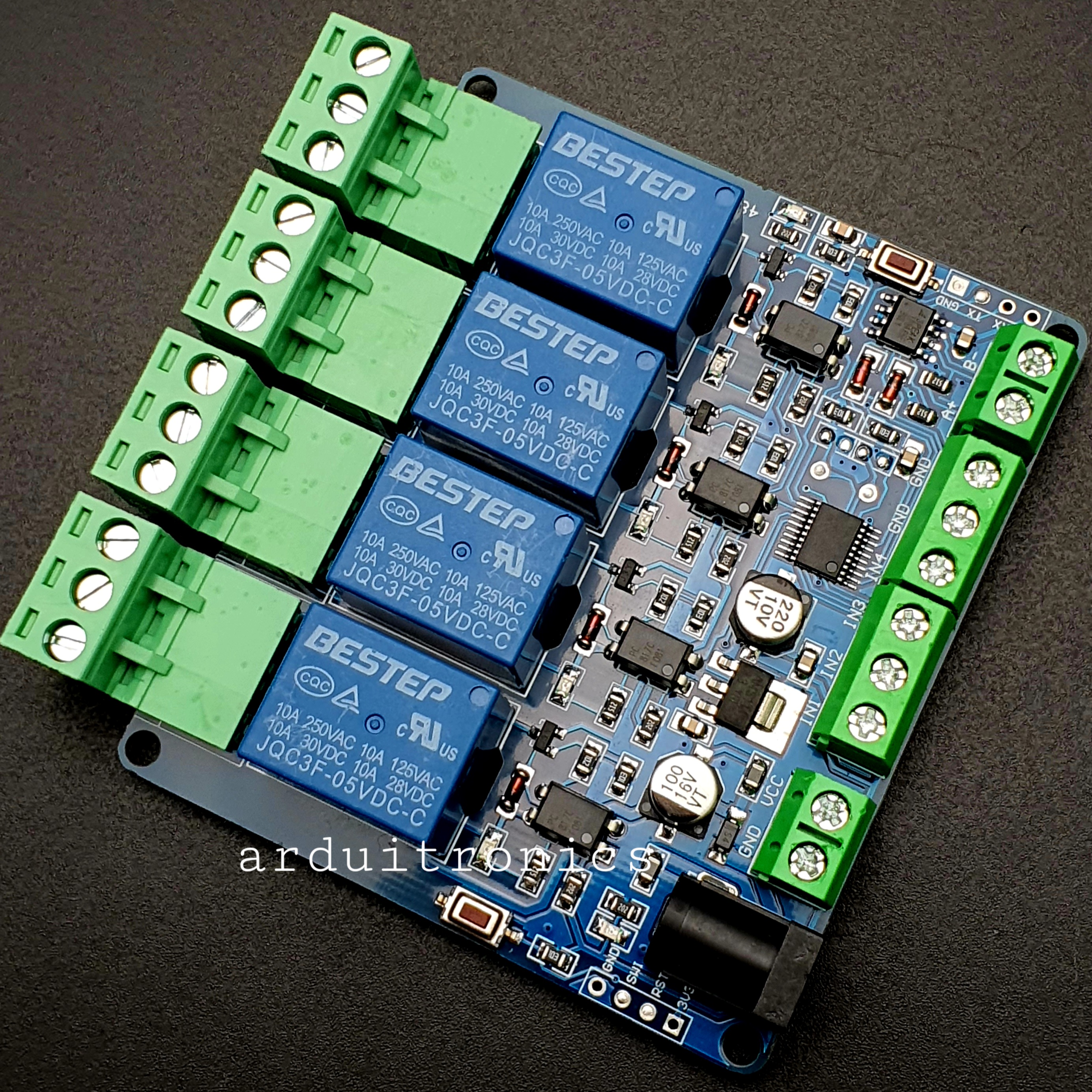 Modbus - RTU 4 Channel Relay Module RS485/TTL (5V)