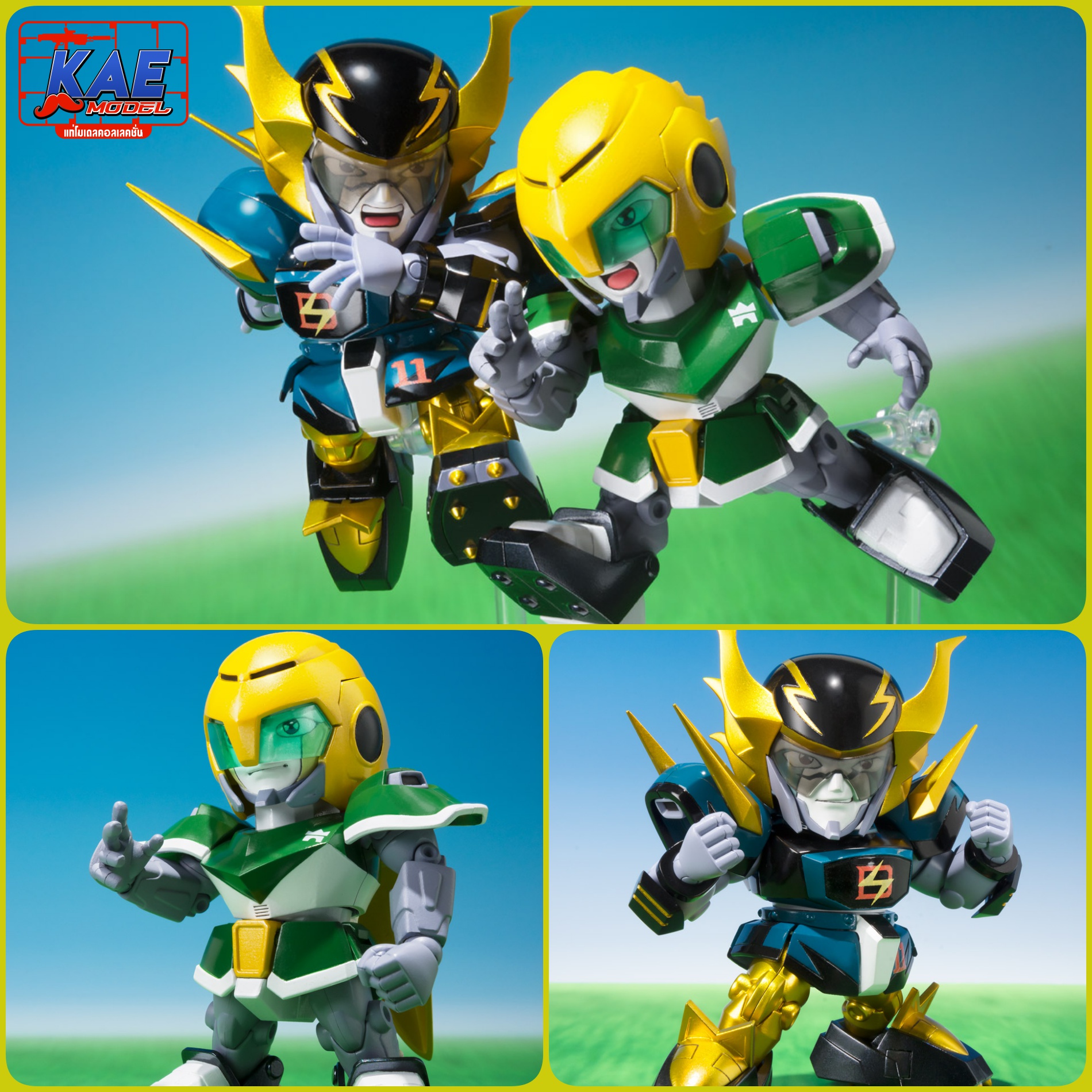 Chogokin - Iron Leaguer - Mach Windy & Gold Foot
